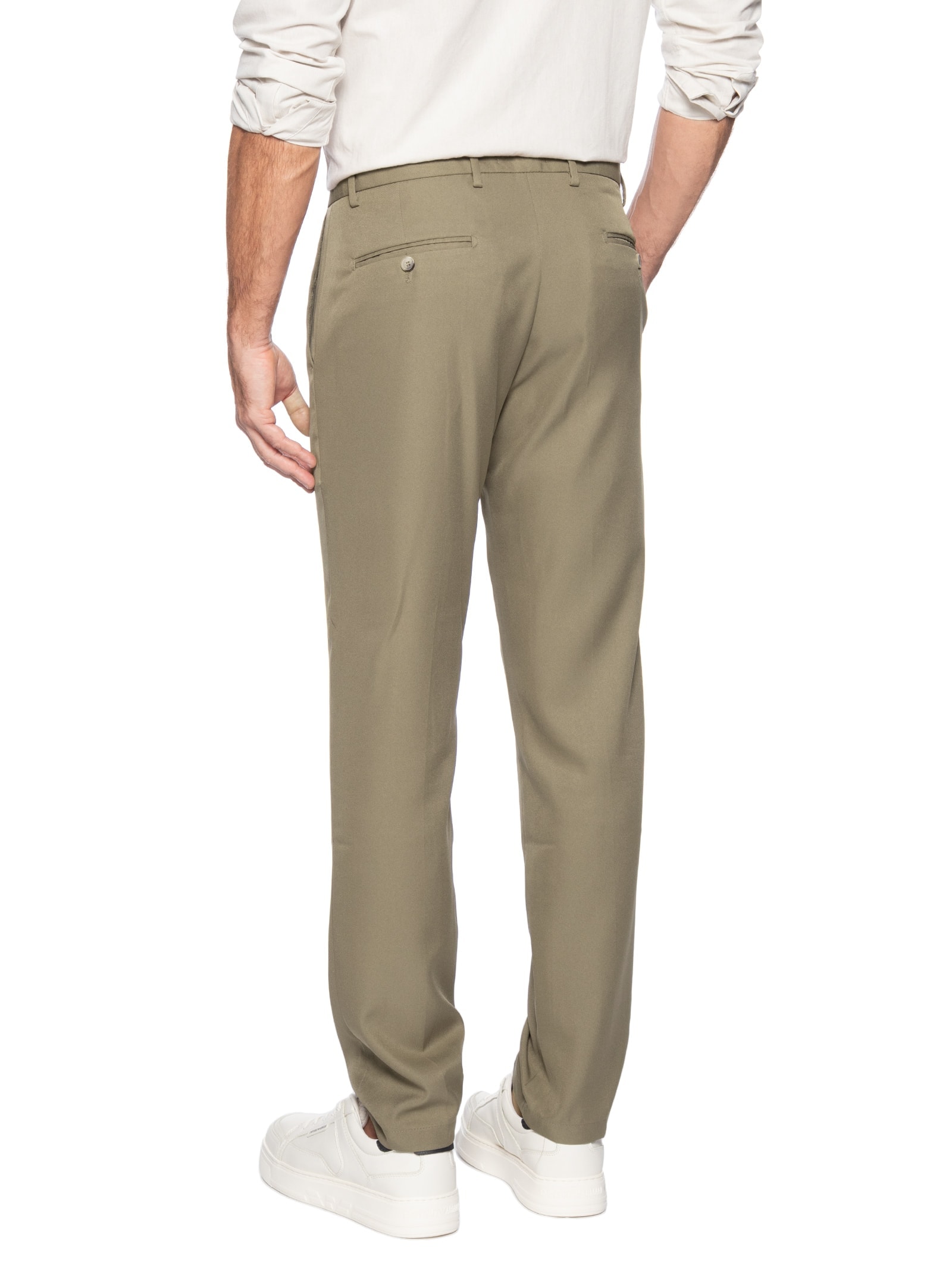 Calça Masculina Alfaiataria Slim Bege '2 Essential