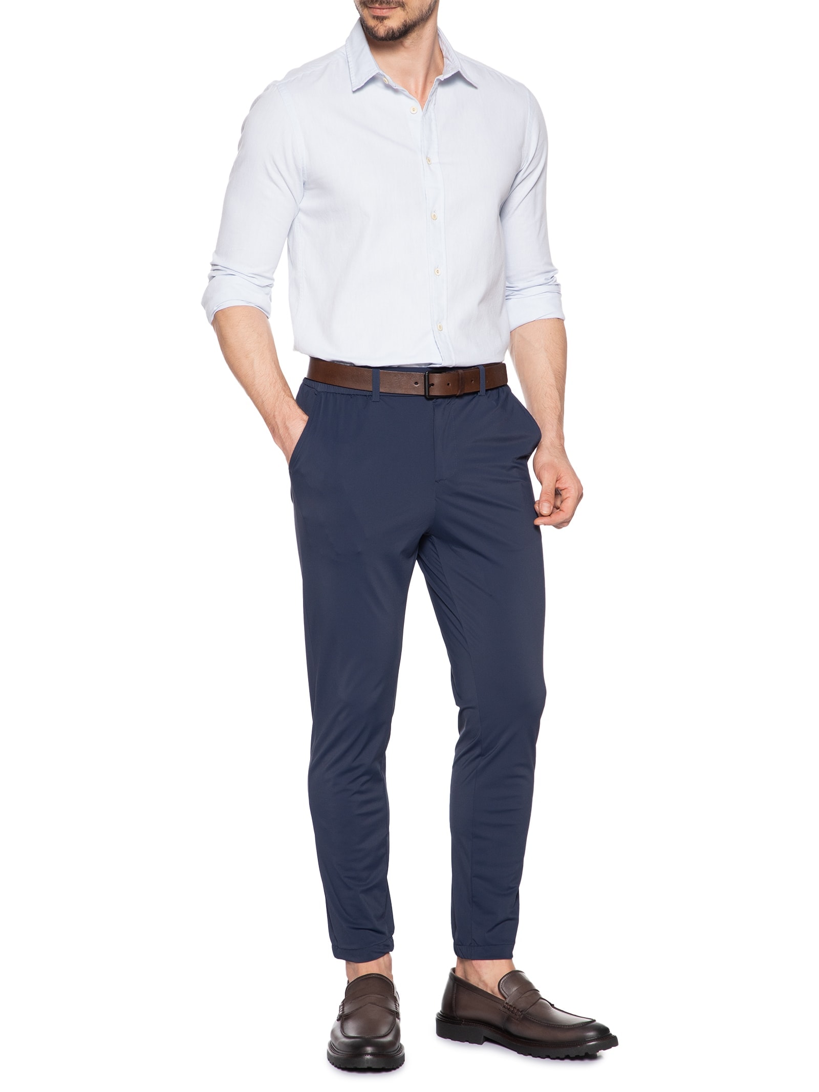 Calça Masculina Alfaiataria Tech Azul '2 Essential