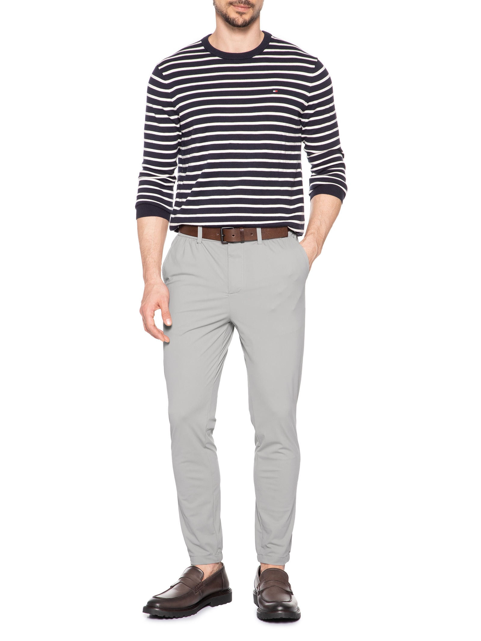 Calça Masculina Alfaiataria Tech Cinza '2 Essential