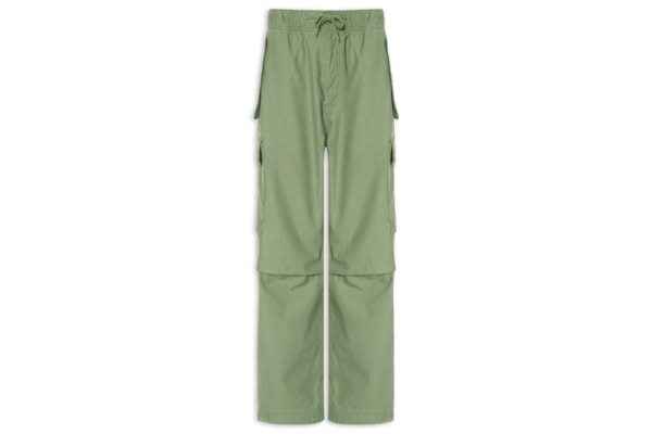 Calça Masculina Baggy Field Cargo Sarja - Verde