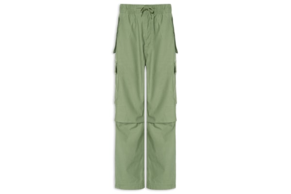 Calça Masculina Baggy Field Cargo Sarja - Verde