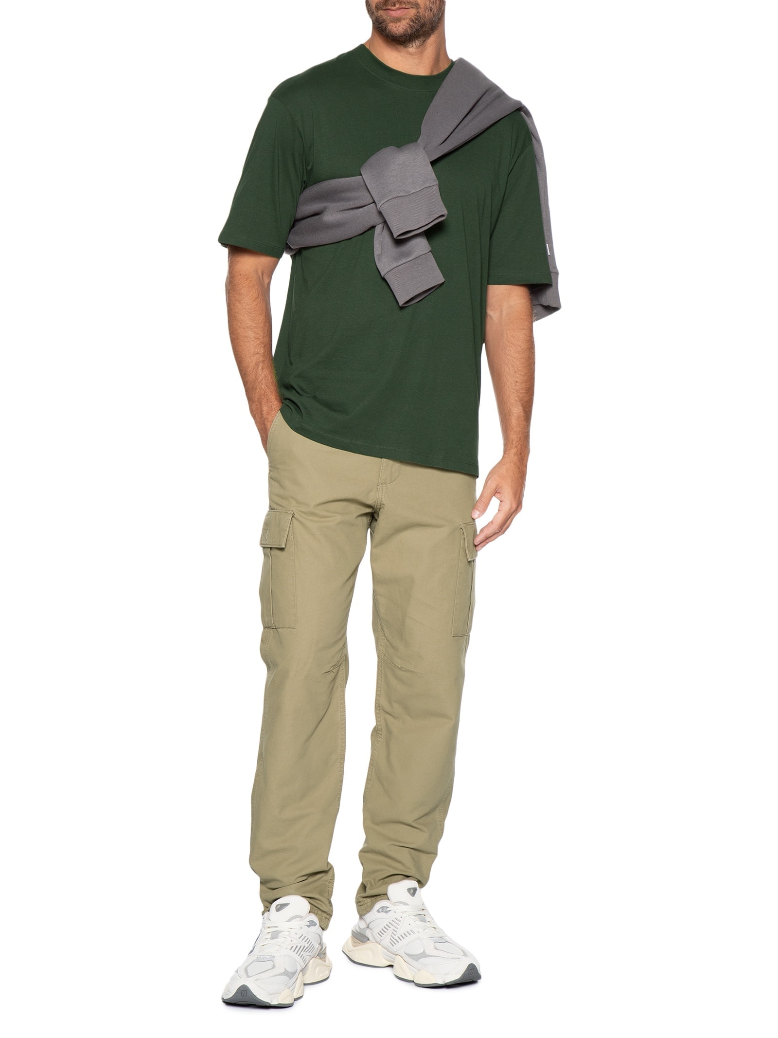 Calça Masculina Barkley Cargo Bege Jack & Jones