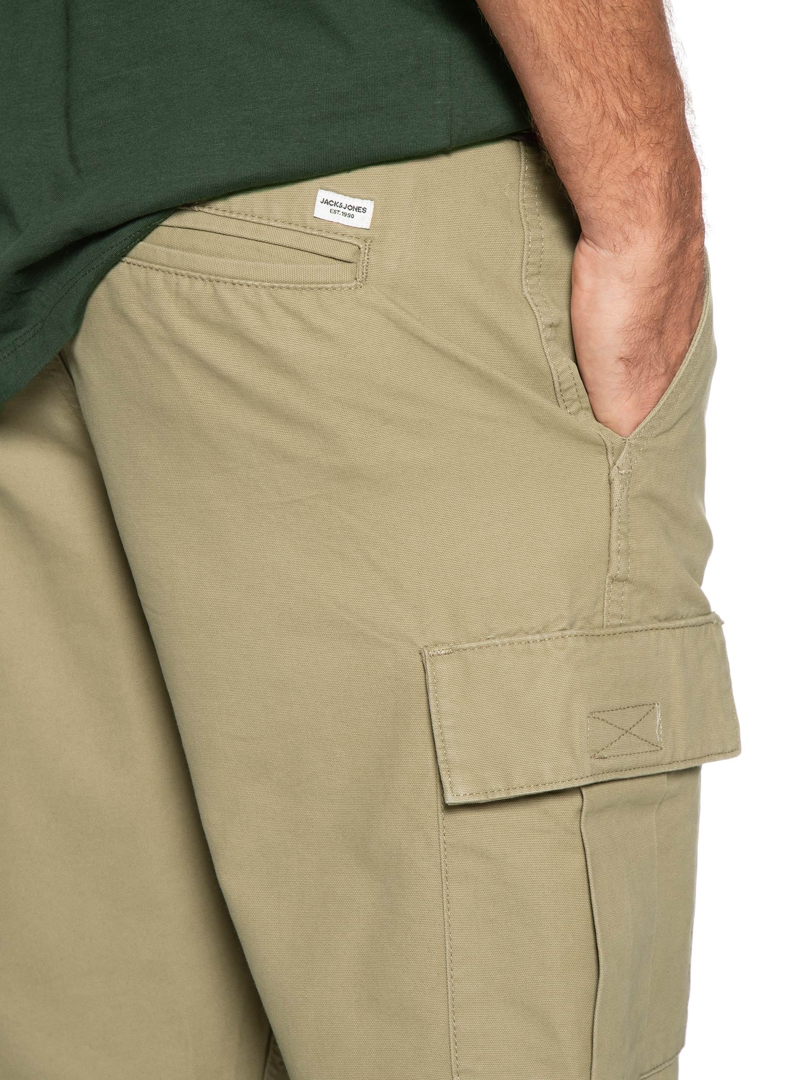 Calça Masculina Barkley Cargo Bege Jack & Jones