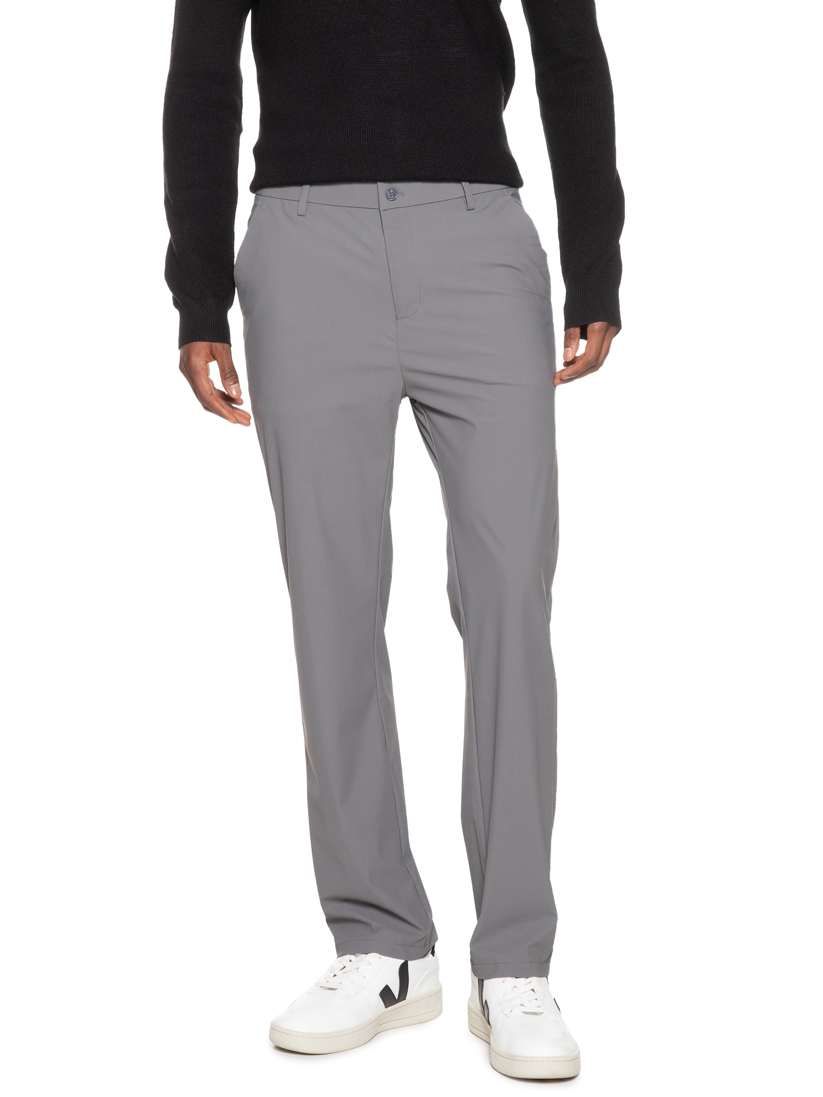 Calça Masculina Básica Alfaiataria Moderna Cinza '2 Essential