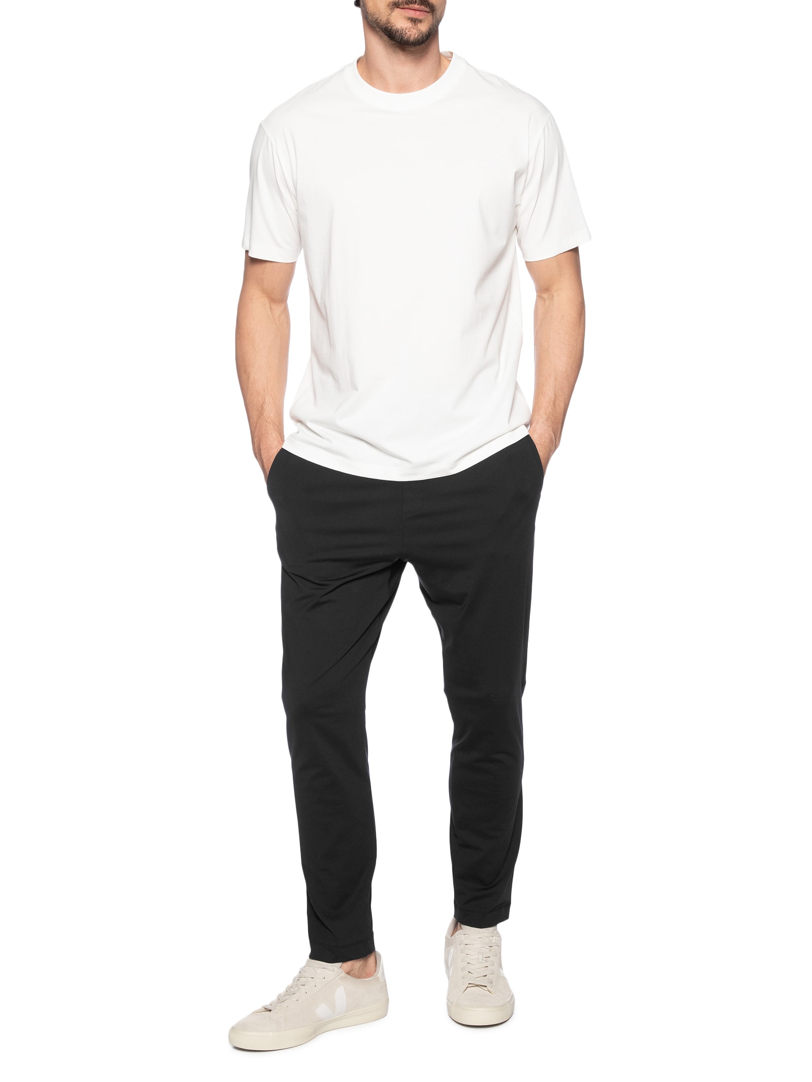 Calça Masculina Básica Slim Preto Basiq Men