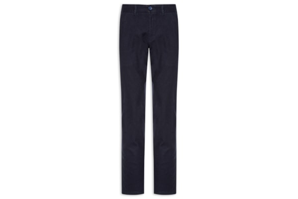 Calça Masculina Blend Linho Casual Reta - Azul - 2 Essential