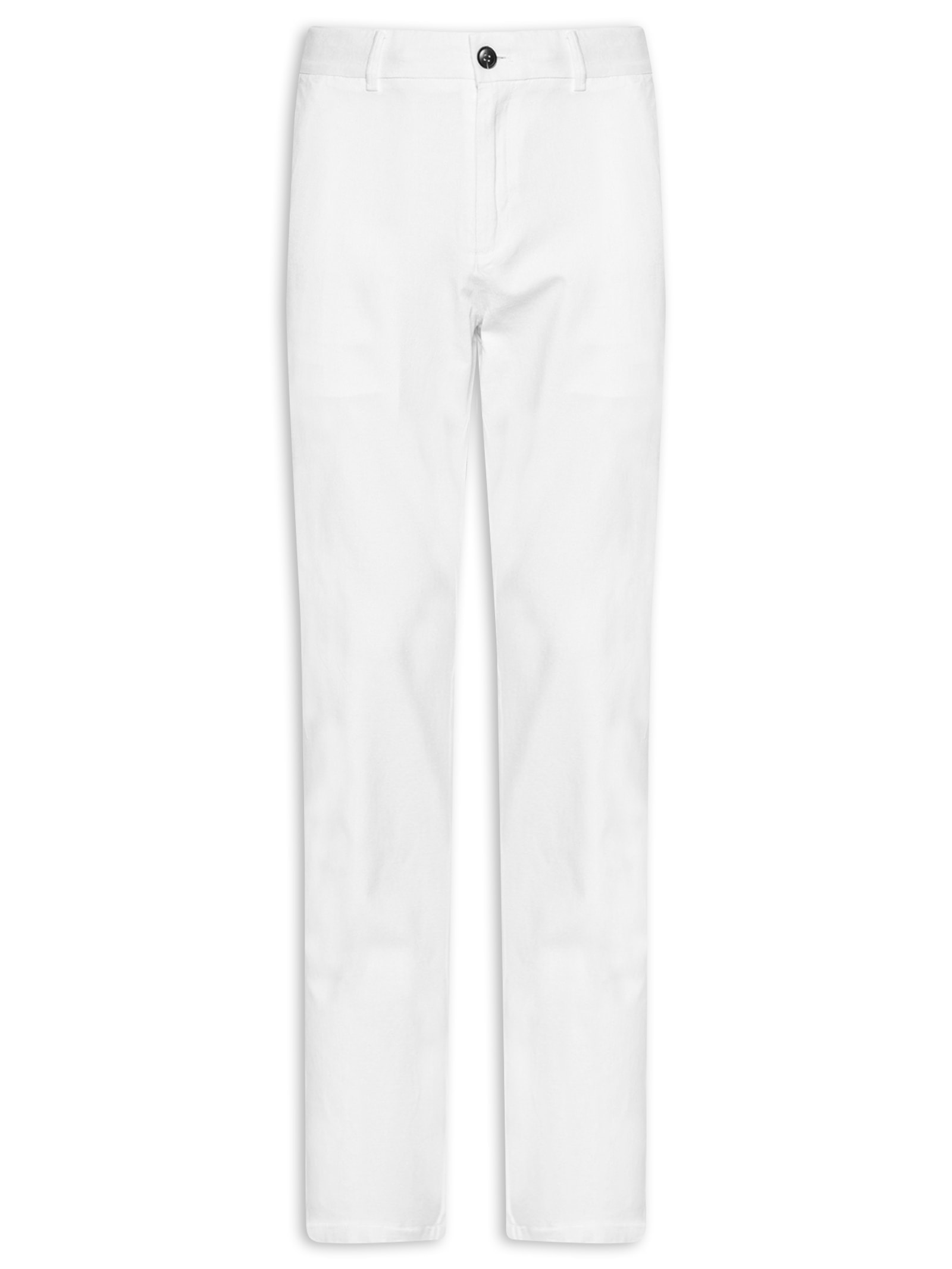Calça Masculina Blend Linho Casual Reta Branco '2 Essential