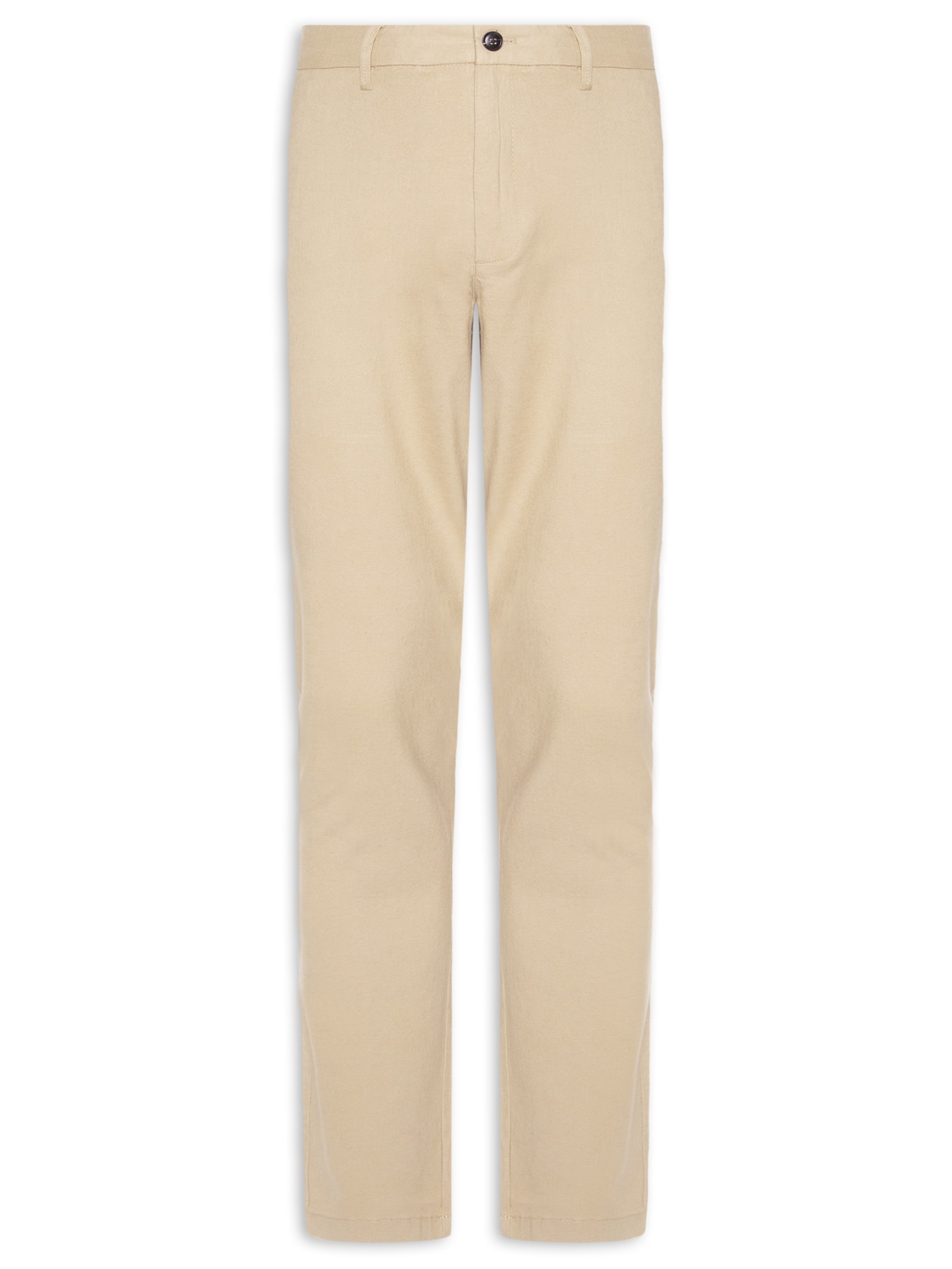 Calça Masculina Blend Linho Reta Bege '2 Essential