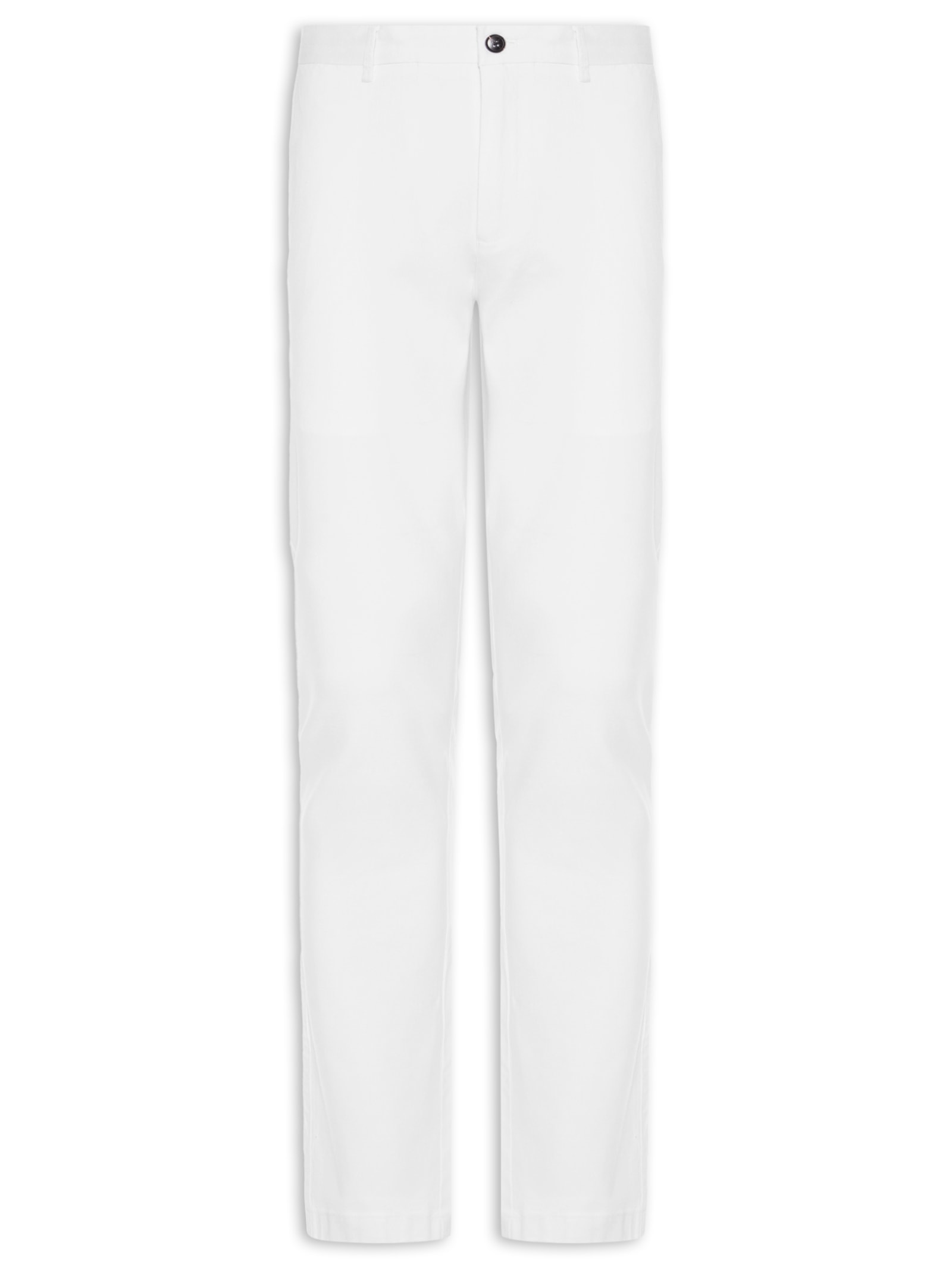 Calça Masculina Blend Linho Reta Branco '2 Essential