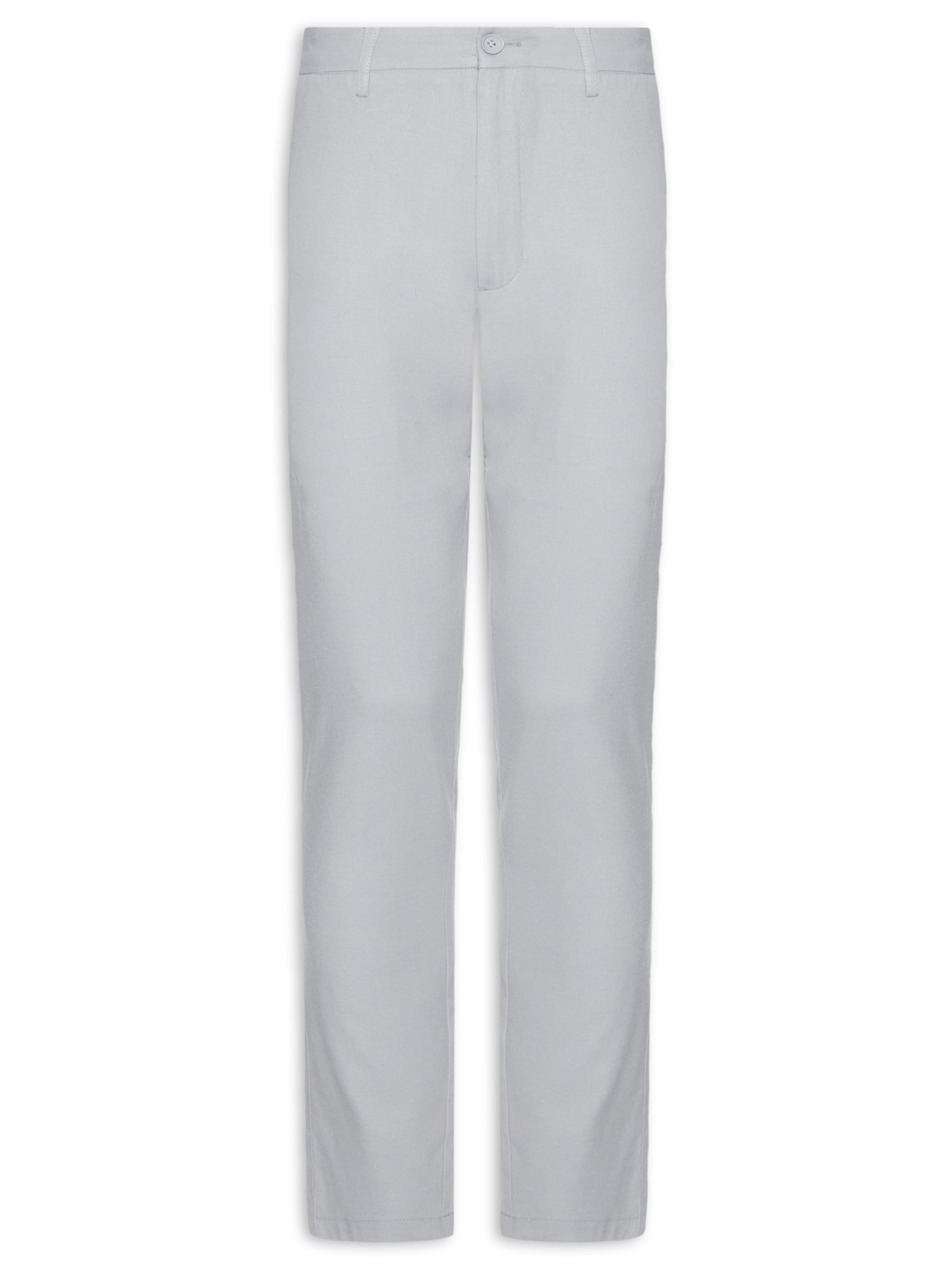 Calça Masculina Blend Linho Reta Cinza '2 Essential