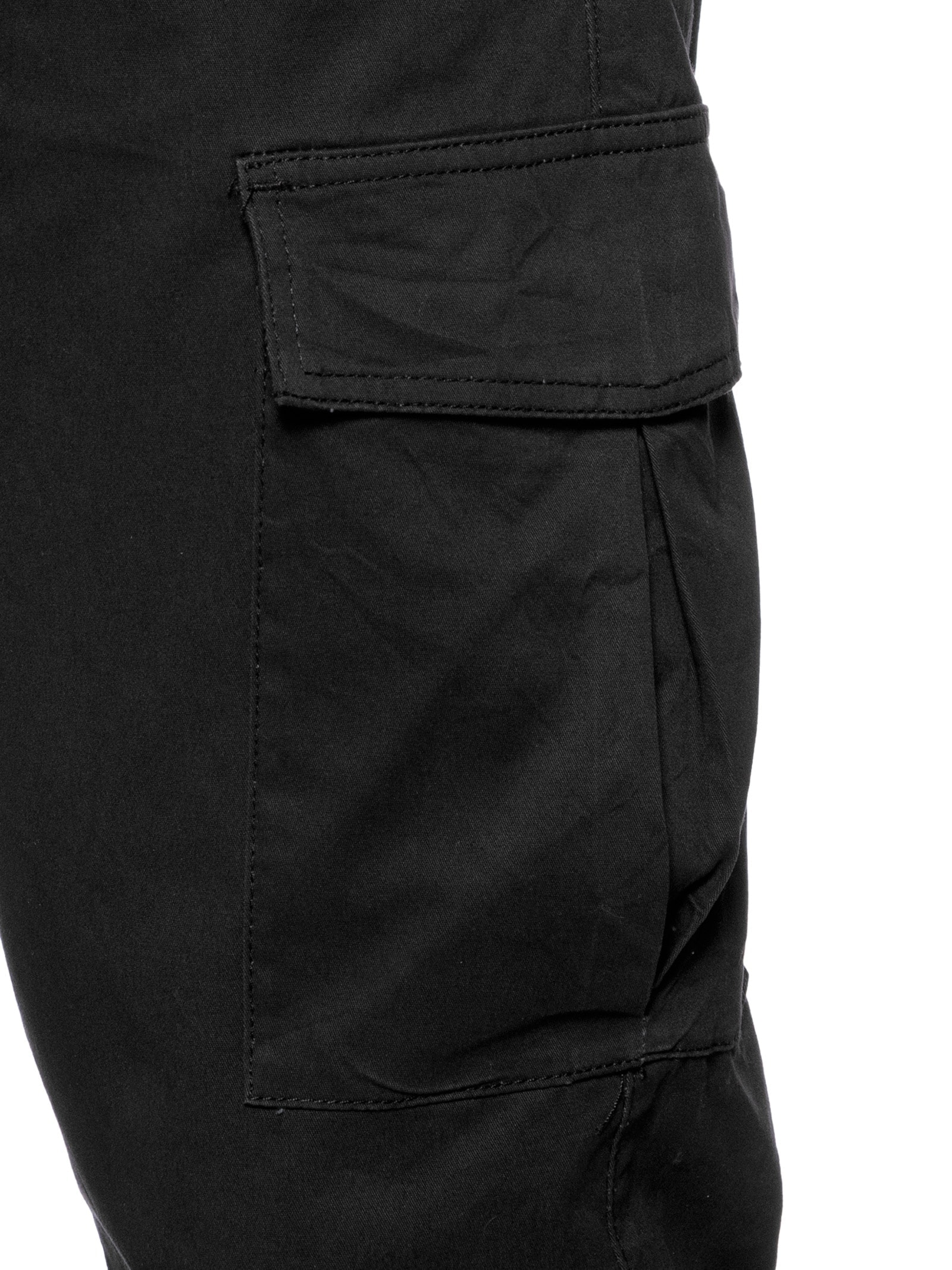 Calça Masculina Cargo Cós Elástico Em Sarja Verde Basiq Men