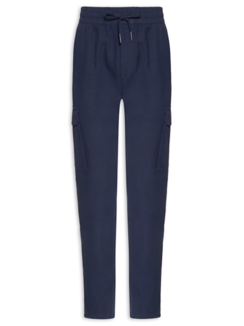 Calça Masculina Cargo Reta – Azul