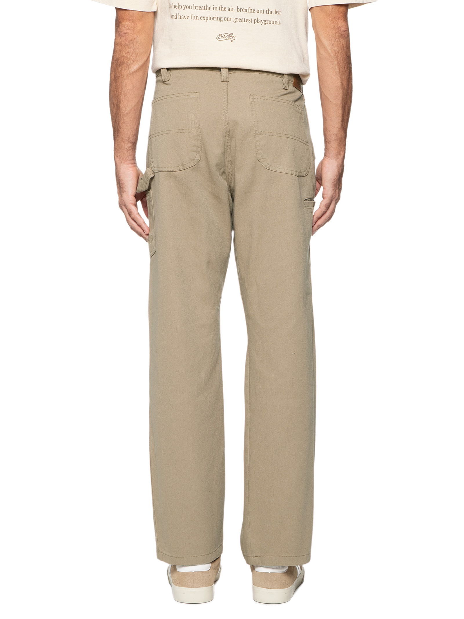 Calça Masculina Carpenter Double Knee Khaki - Birden - Bege