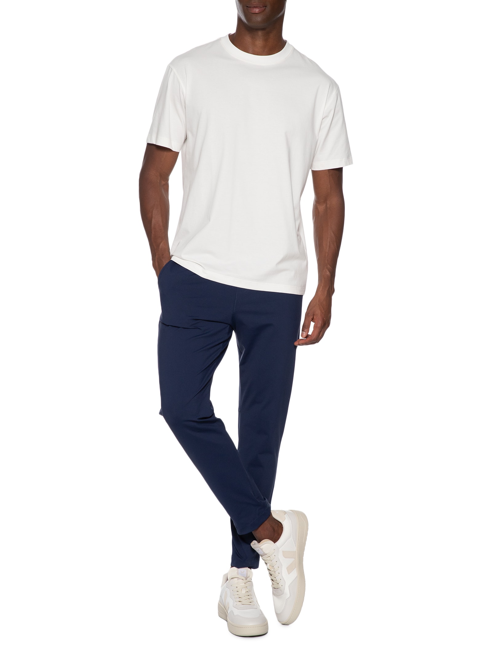 Calça Masculina Casual Básica Slim Azul Basiq Men