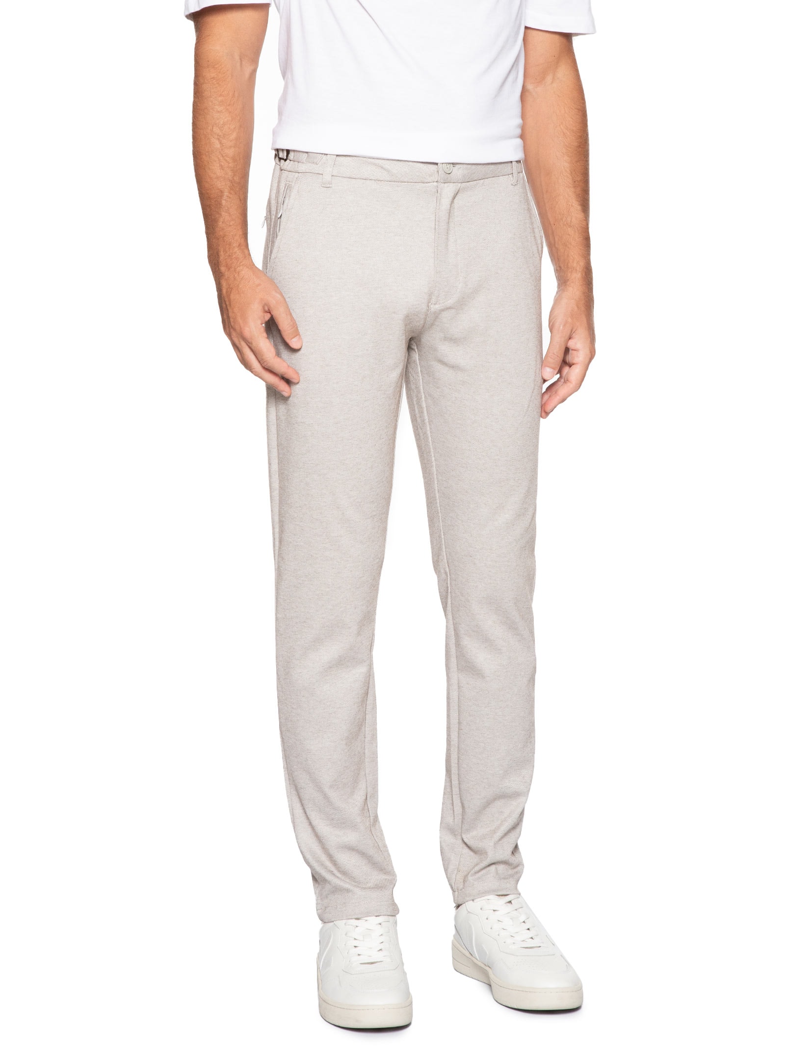 Calça Masculina Casual Cós Ajustável Bege '2 Essential