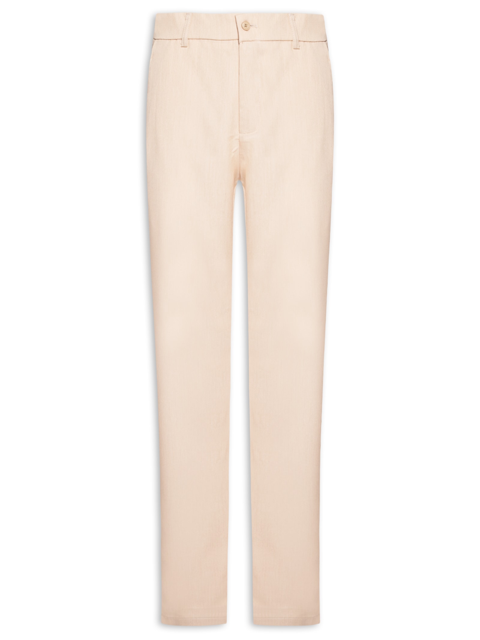 Calça Masculina Casual Cós Elástico Reta Bege '2 Essential