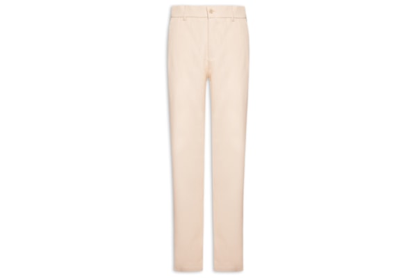 Calça Masculina Casual Cós Elástico Reta - Bege