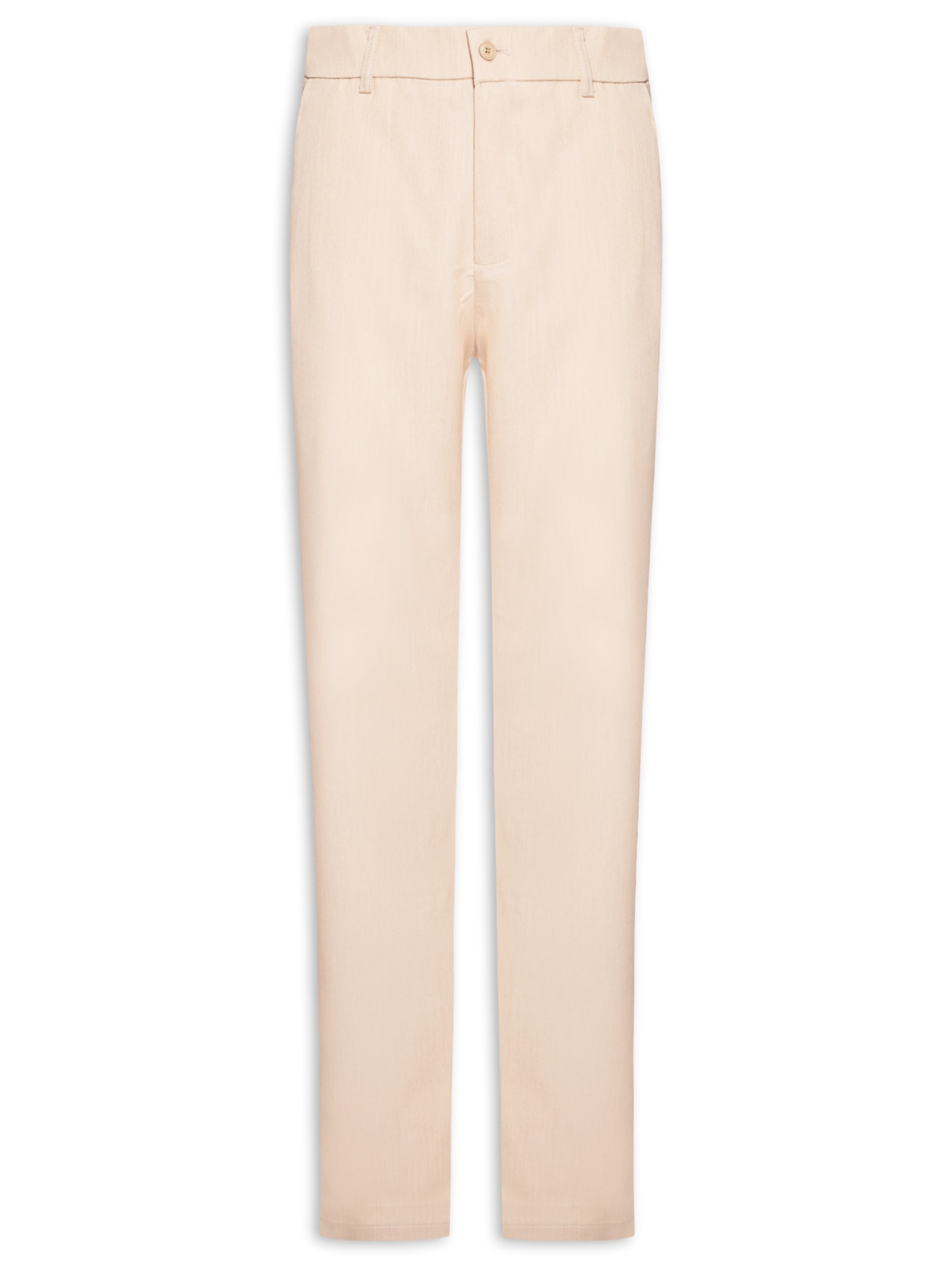 Calça Masculina Casual Cós Elástico Reta Bege '2 Essential