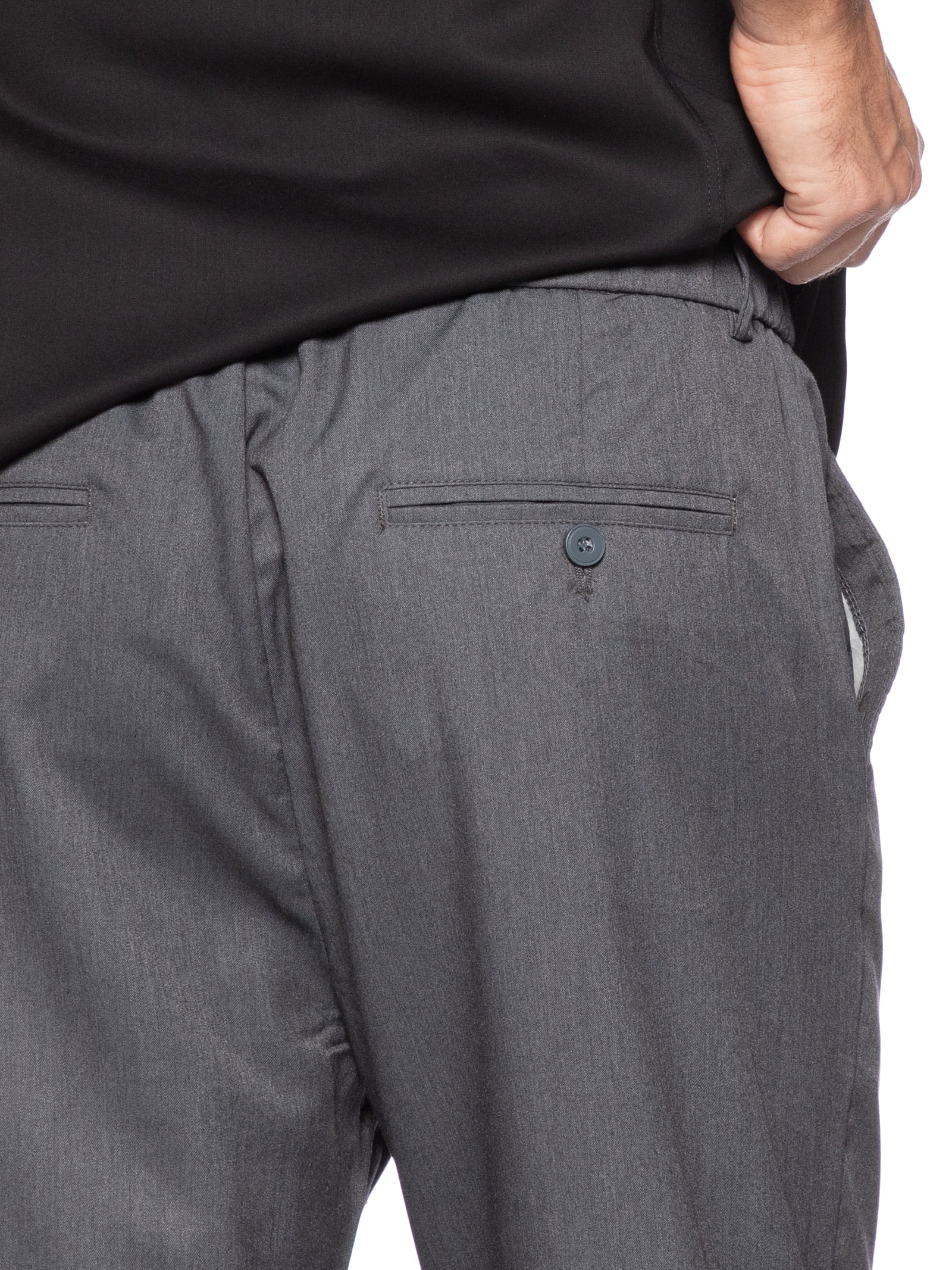 Calça Masculina Casual Cós Elástico Reta Bege '2 Essential