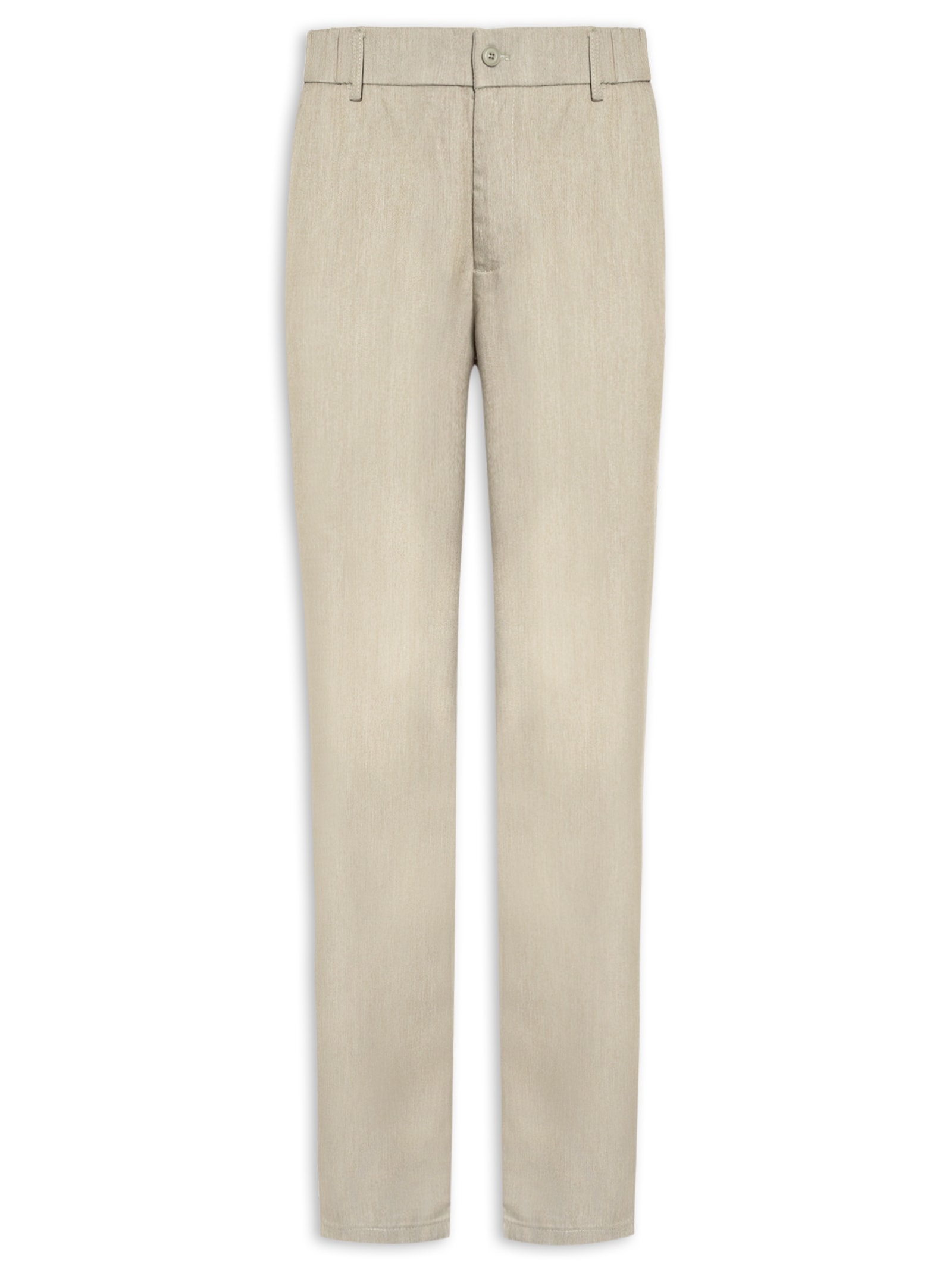 Calça Masculina Casual Cós Elástico Reta Bege '2 Essential