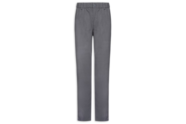 Calça Masculina Casual Cós Elástico Reta - Cinza