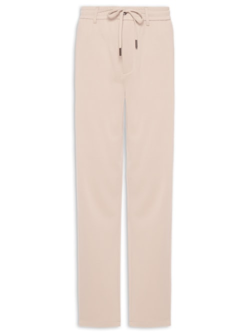 Calça Masculina Casual Cós Elástico Slim – Bege