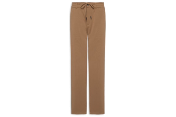 Calça Masculina Casual Cós Elástico Slim - Bege