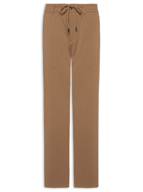 Calça Masculina Casual Cós Elástico Slim – Bege