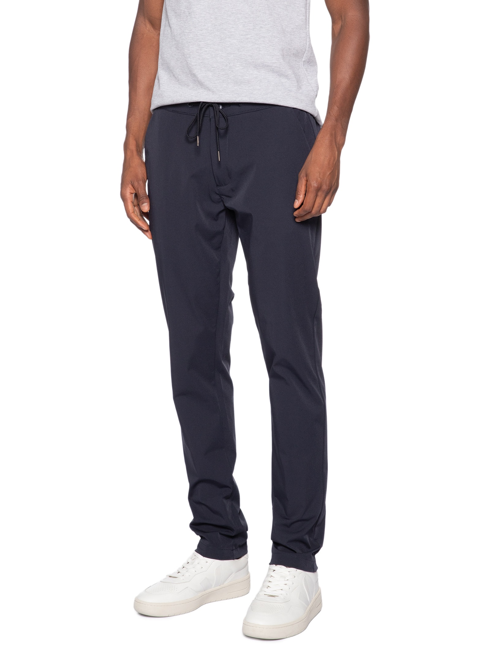 Calça Masculina Casual Elástico Slim Azul '2 Essential