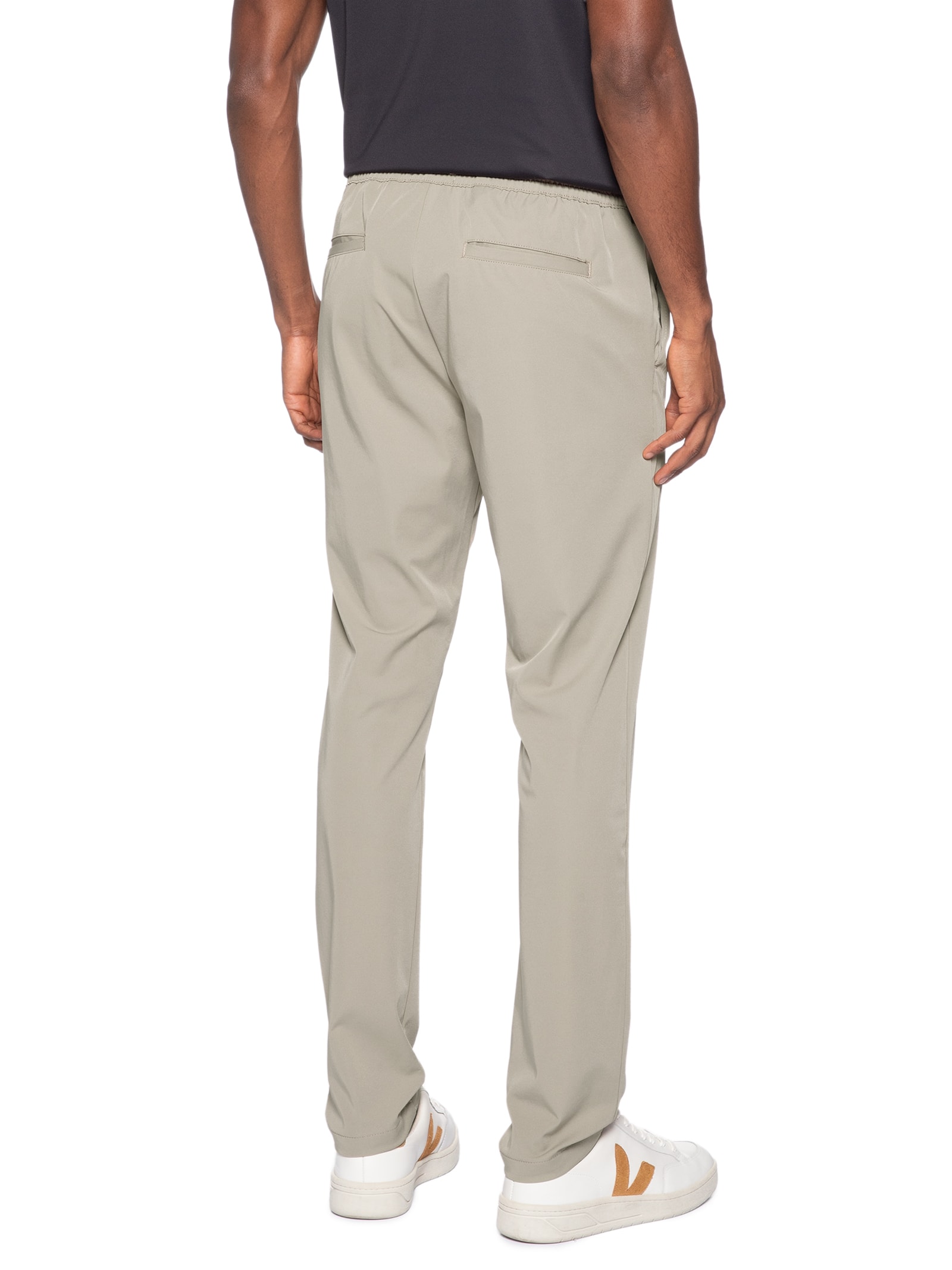 Calça Masculina Casual Elástico Slim Bege '2 Essential