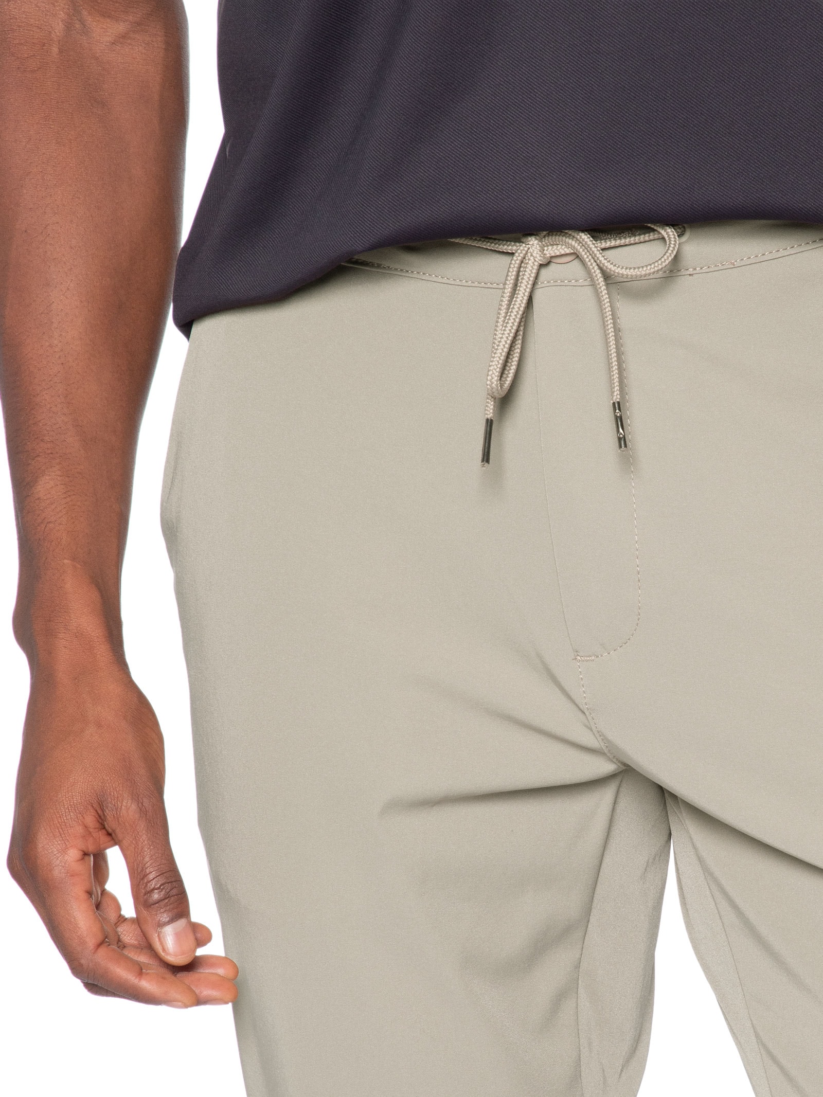 Calça Masculina Casual Elástico Slim Bege '2 Essential