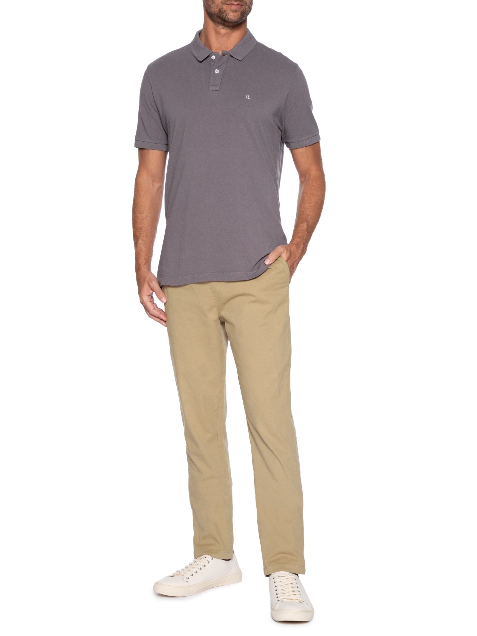 Calça Masculina Casual Pier Bege Foxton