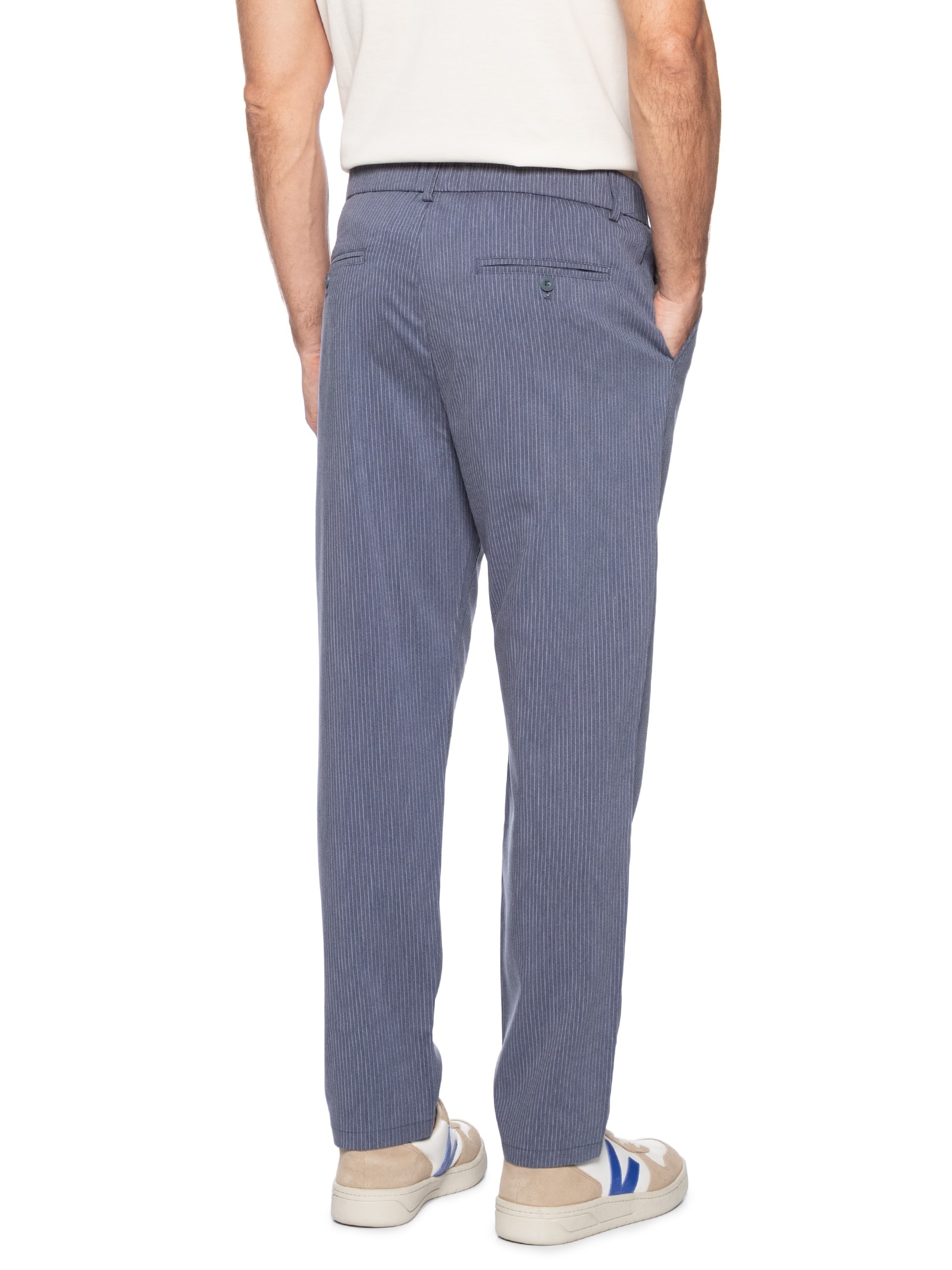 Calça Masculina Casual Work Reta Azul '2 Essential
