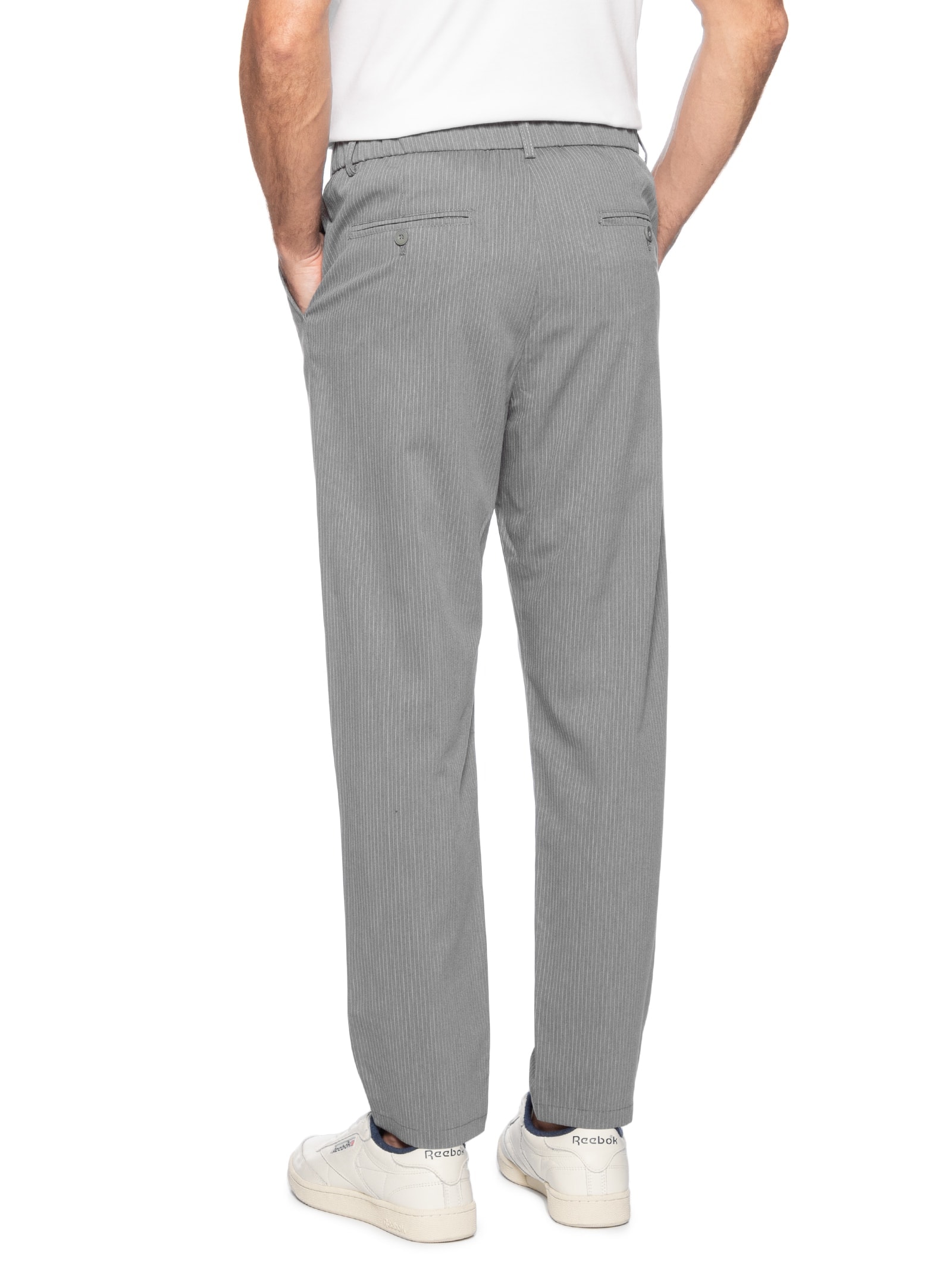 Calça Masculina Casual Work Reta Cinza '2 Essential