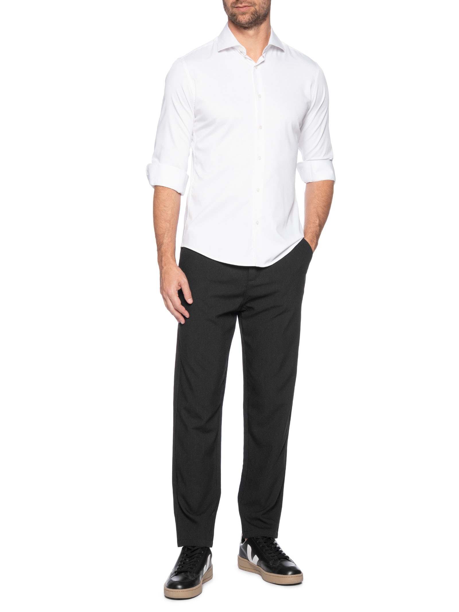 Calça Masculina Casual Work Reta Preto '2 Essential