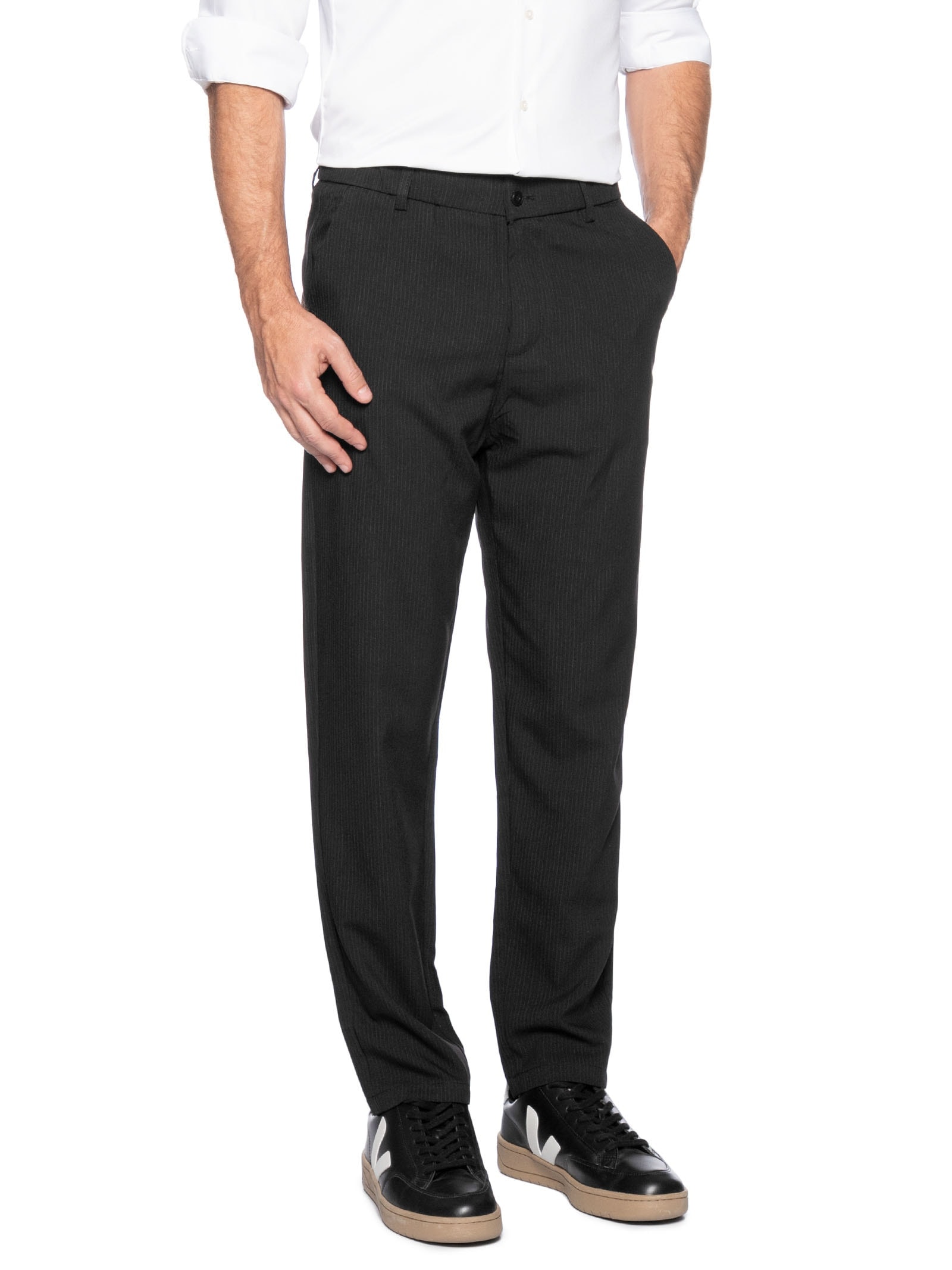 Calça Masculina Casual Work Reta Preto '2 Essential