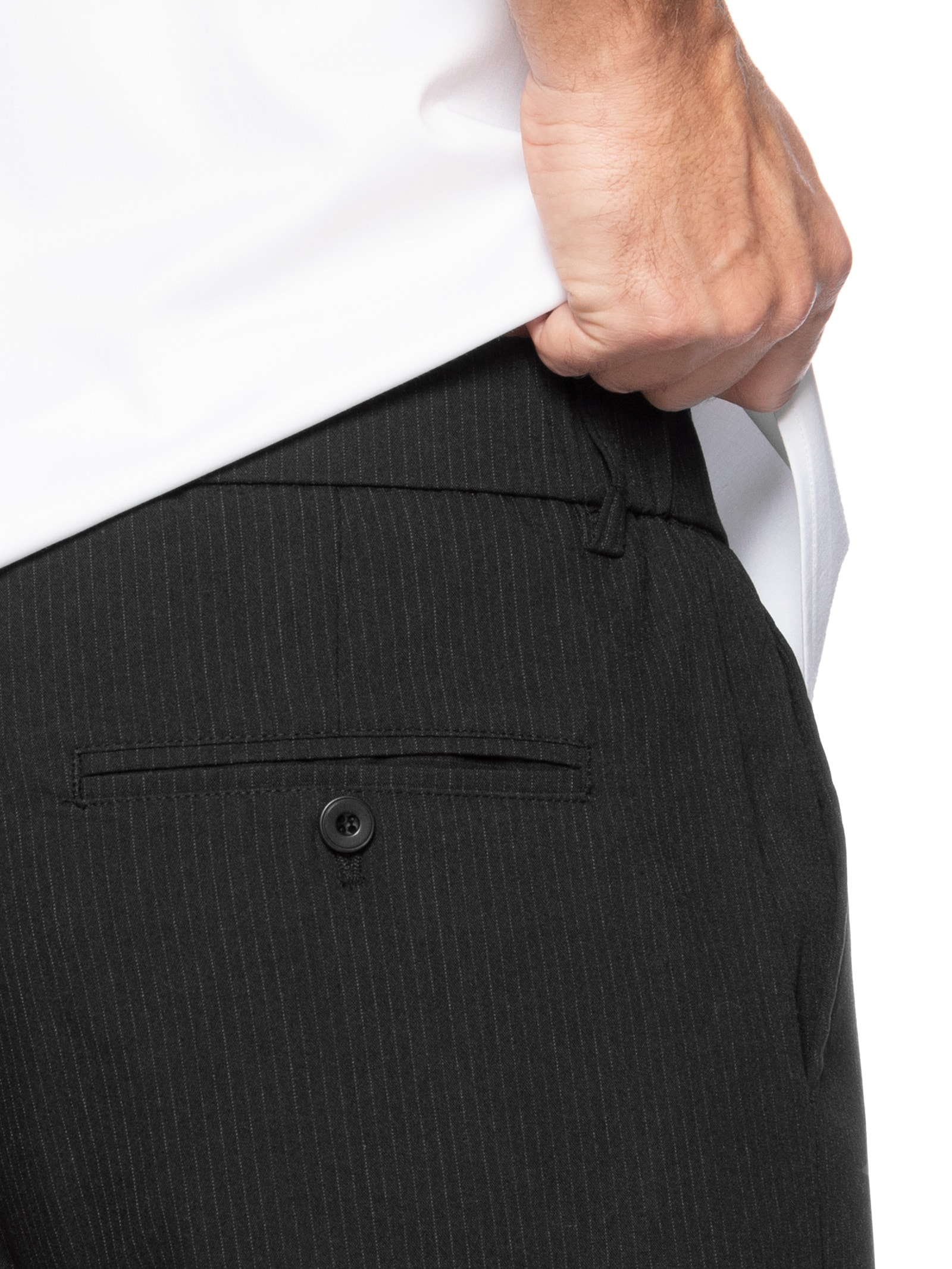 Calça Masculina Casual Work Reta Preto '2 Essential