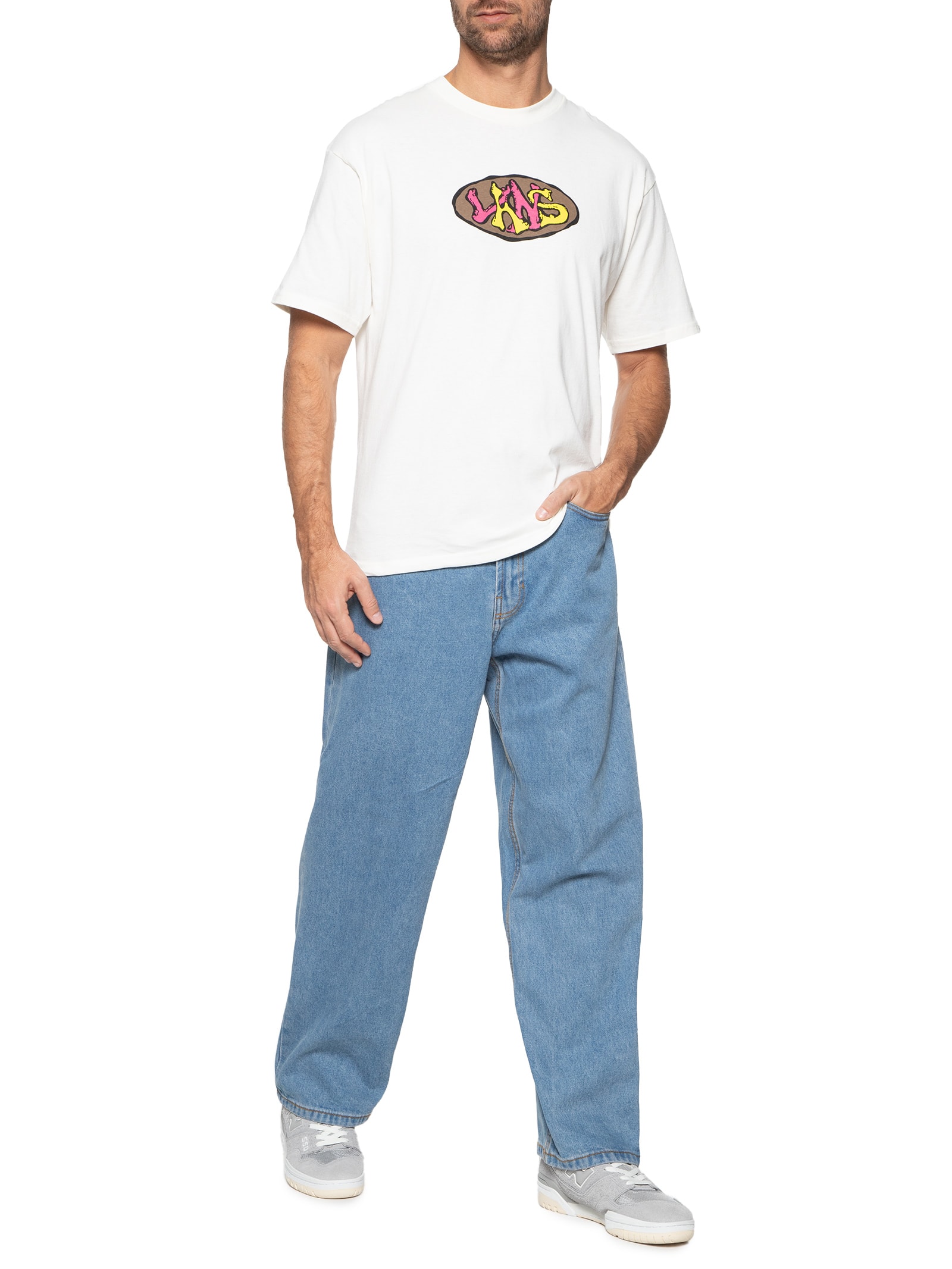Calça Masculina Check-5 Baggy Denim - Vans - Azul