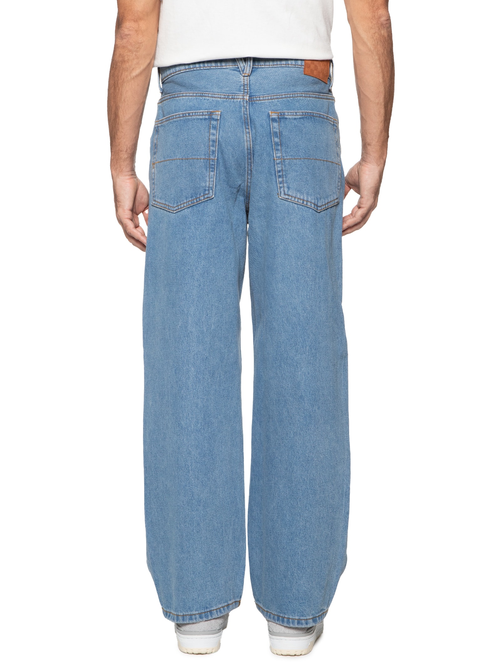 Calça Masculina Check-5 Baggy Denim - Vans - Azul