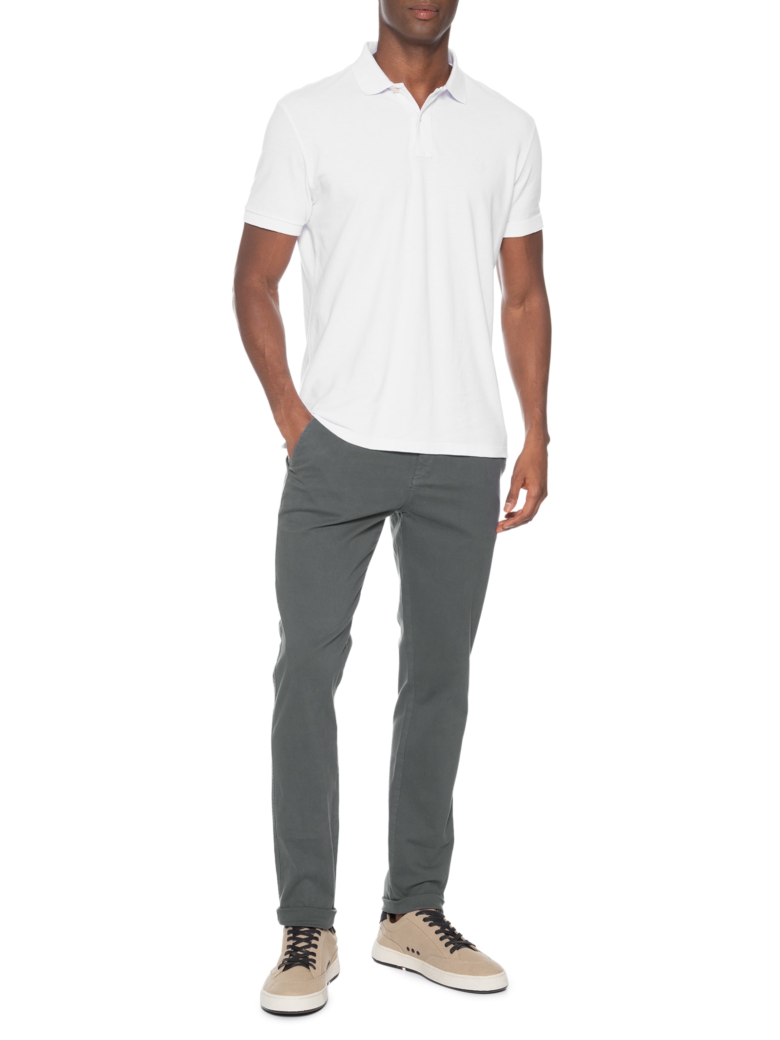 Calça Masculina Chino Cinza Pineapple