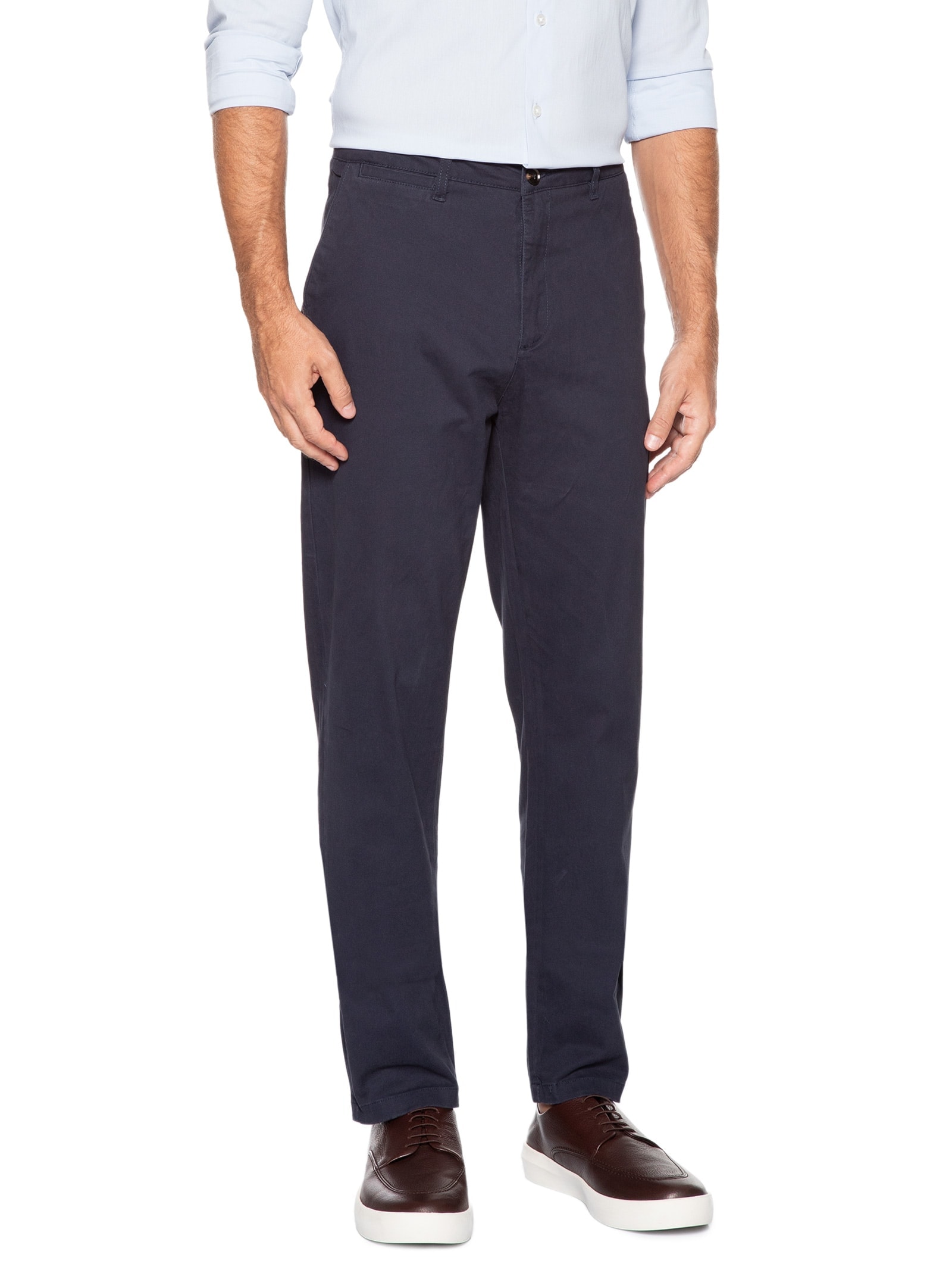 Calça Masculina Chino Color Reta Cinza '2 Essential