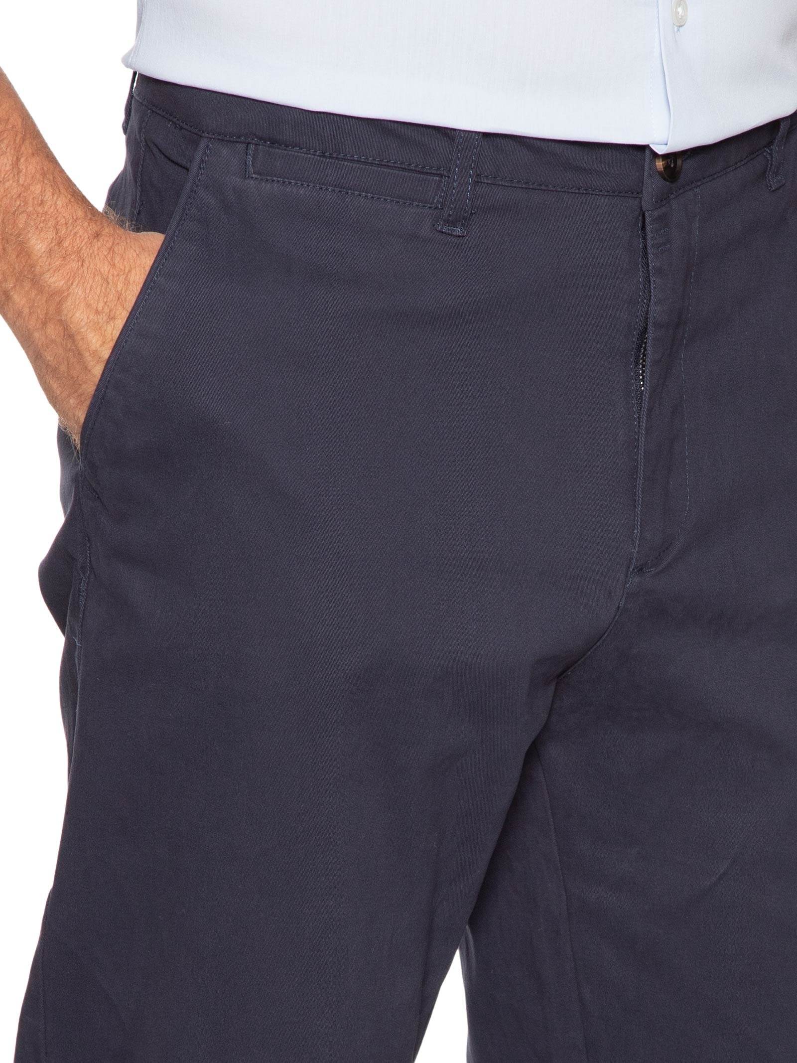 Calça Masculina Chino Color Reta Cinza '2 Essential