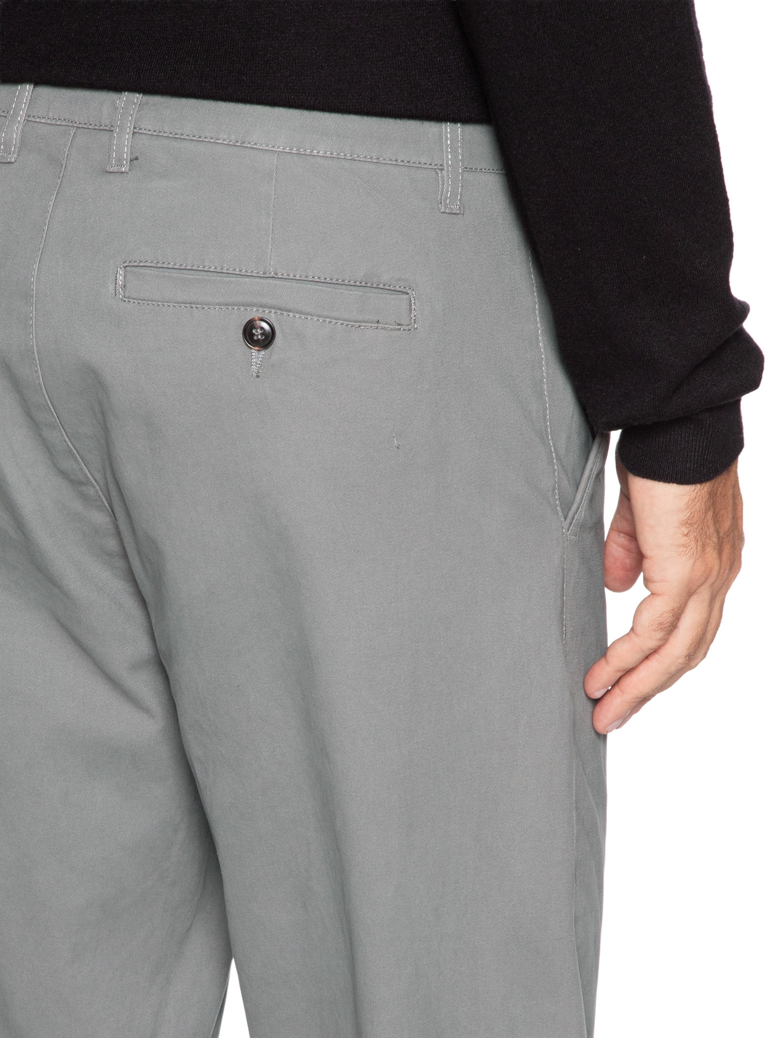 Calça Masculina Chino Color Reta Cinza '2 Essential