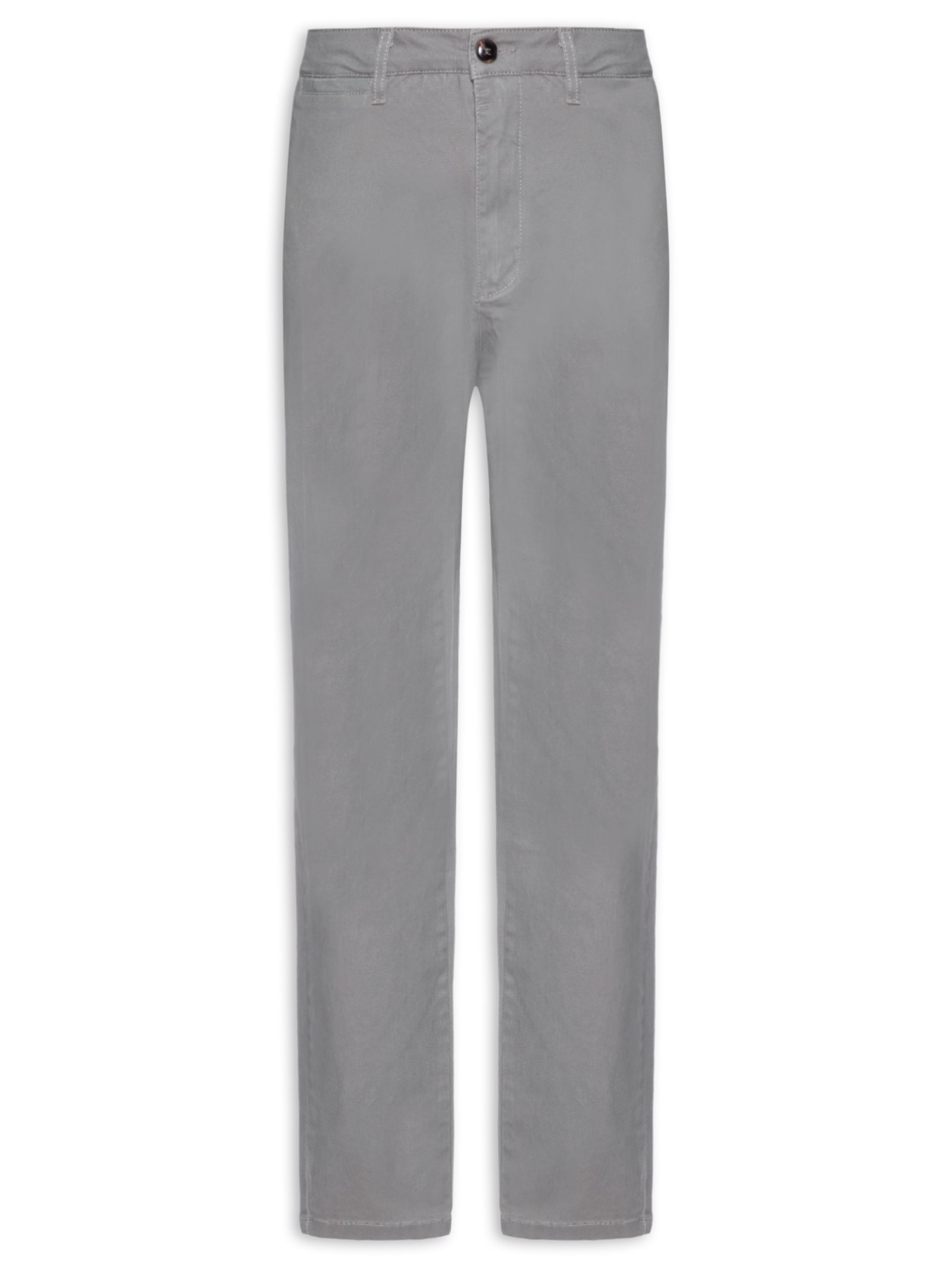 Calça Masculina Chino Color Reta Cinza '2 Essential