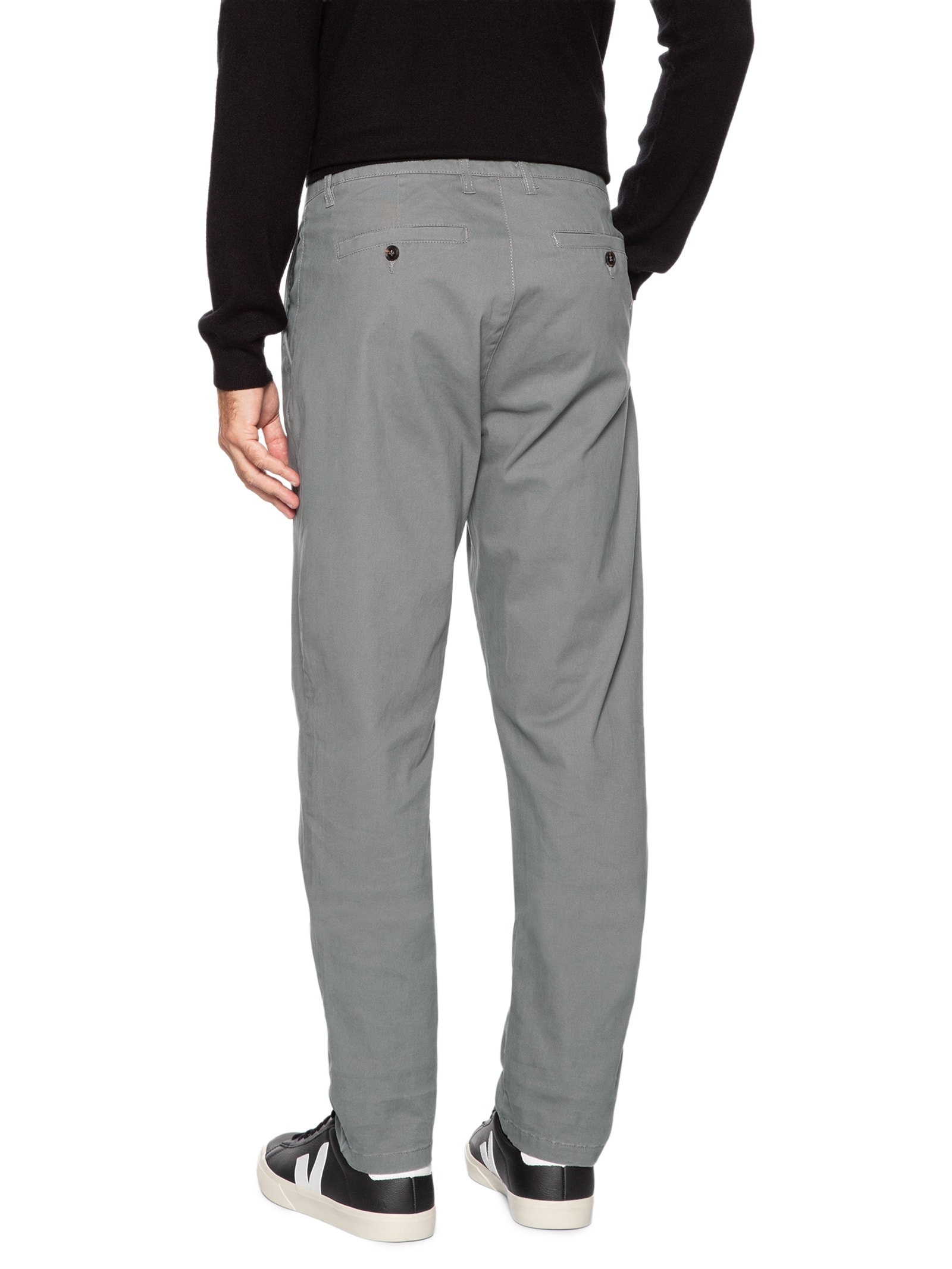 Calça Masculina Chino Color Reta Cinza '2 Essential