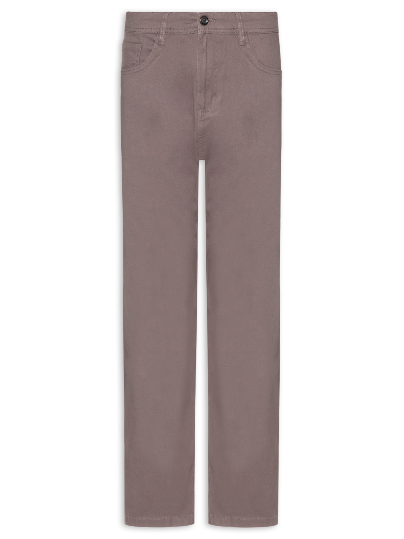 Calça Masculina Chino Sarja Color Cinza Basiq Men
