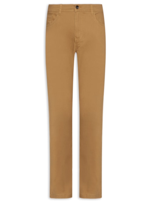Calça Masculina Chino Sarja Color – Marrom