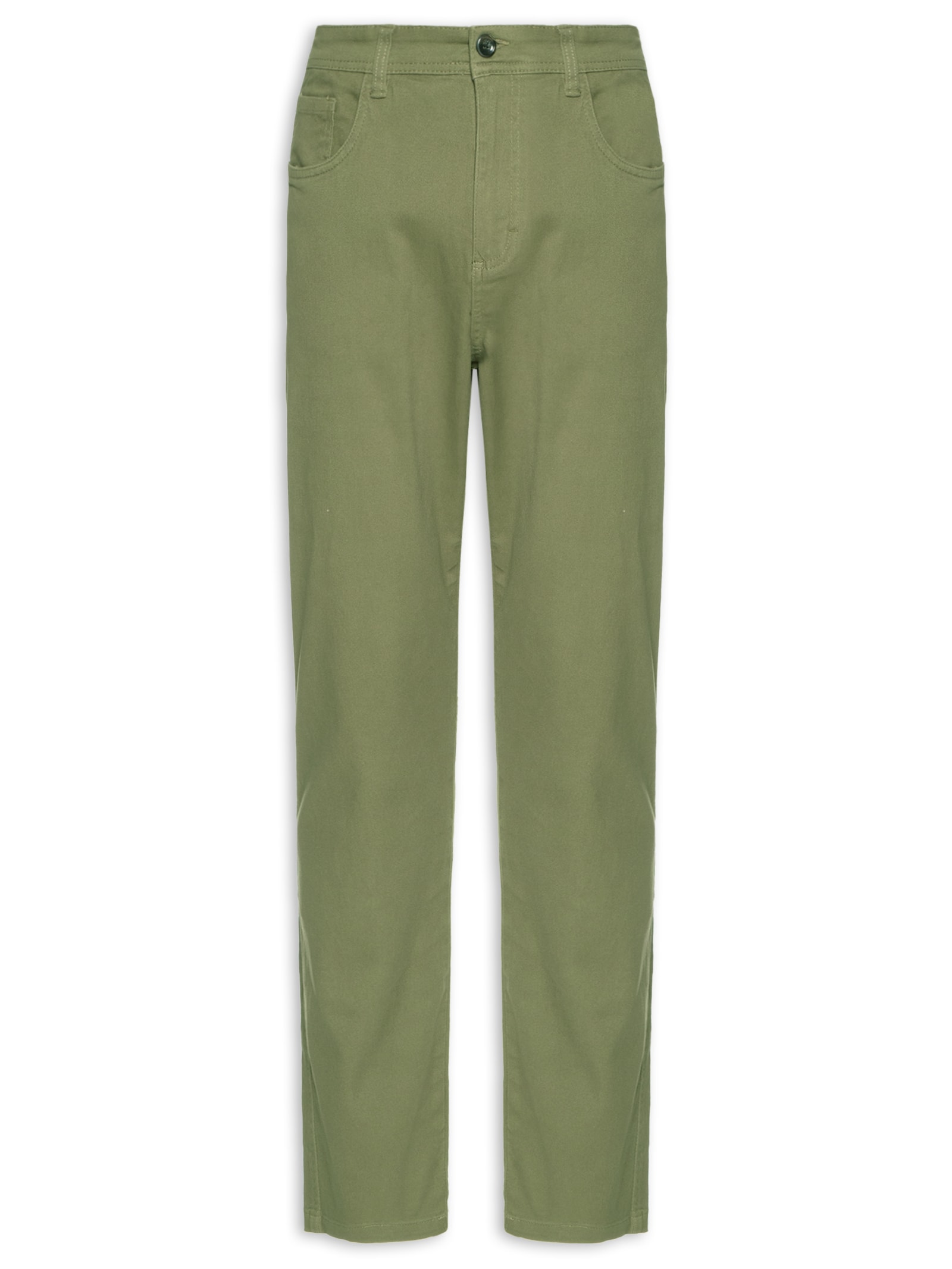 Calça Masculina Chino Sarja Color Verde Basiq Men