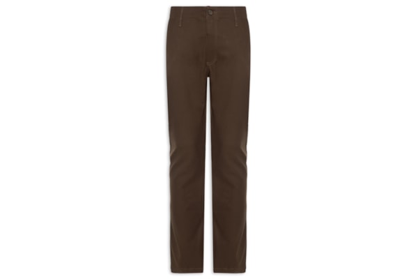 Calça Masculina Chino Sarja Elastano - Marrom
