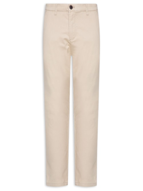 Calça Masculina Chino Skinny Clássica Sarja (PA) - Bege